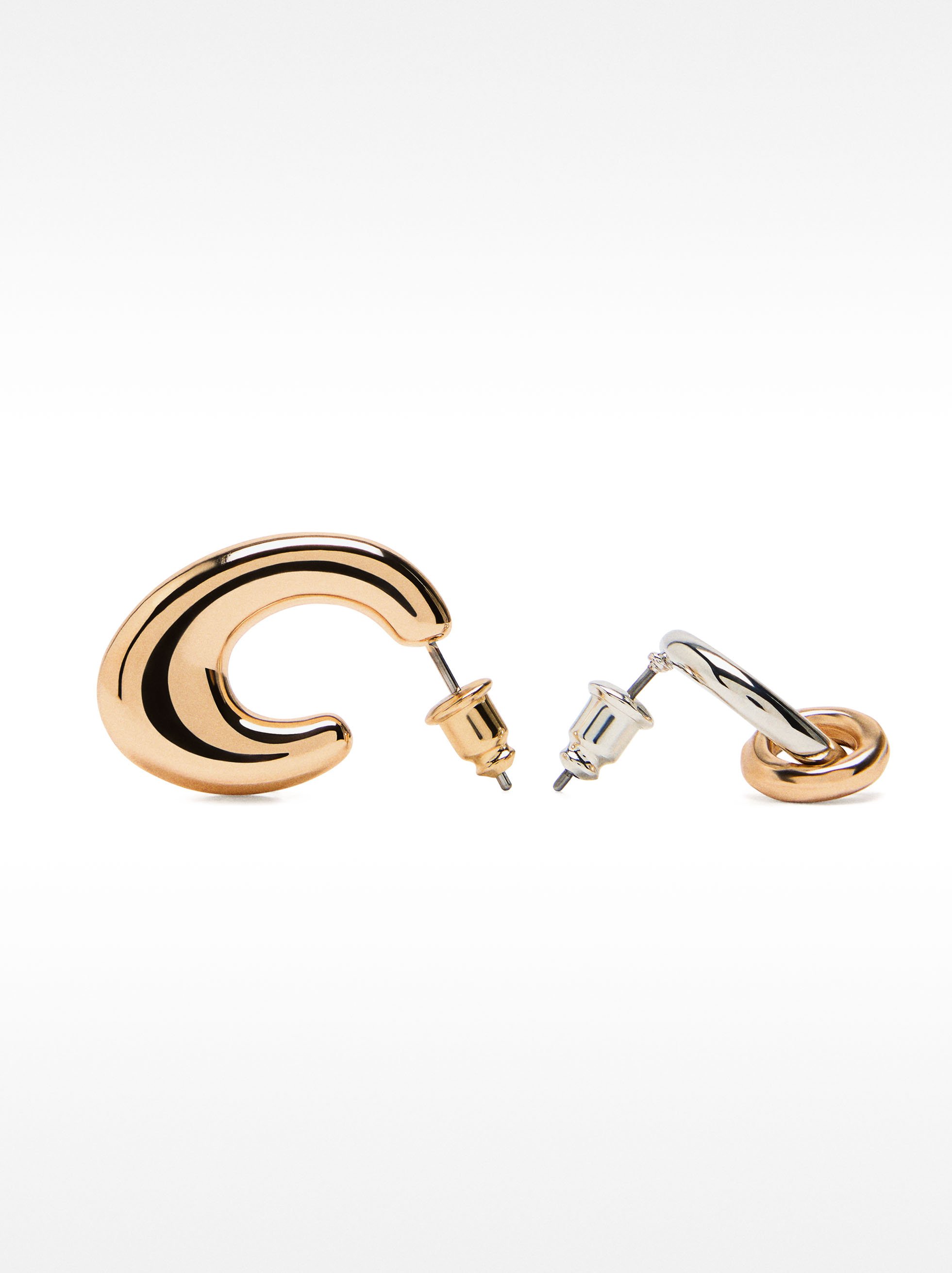 Set of necklace and earrings with bicolor image number 6.0