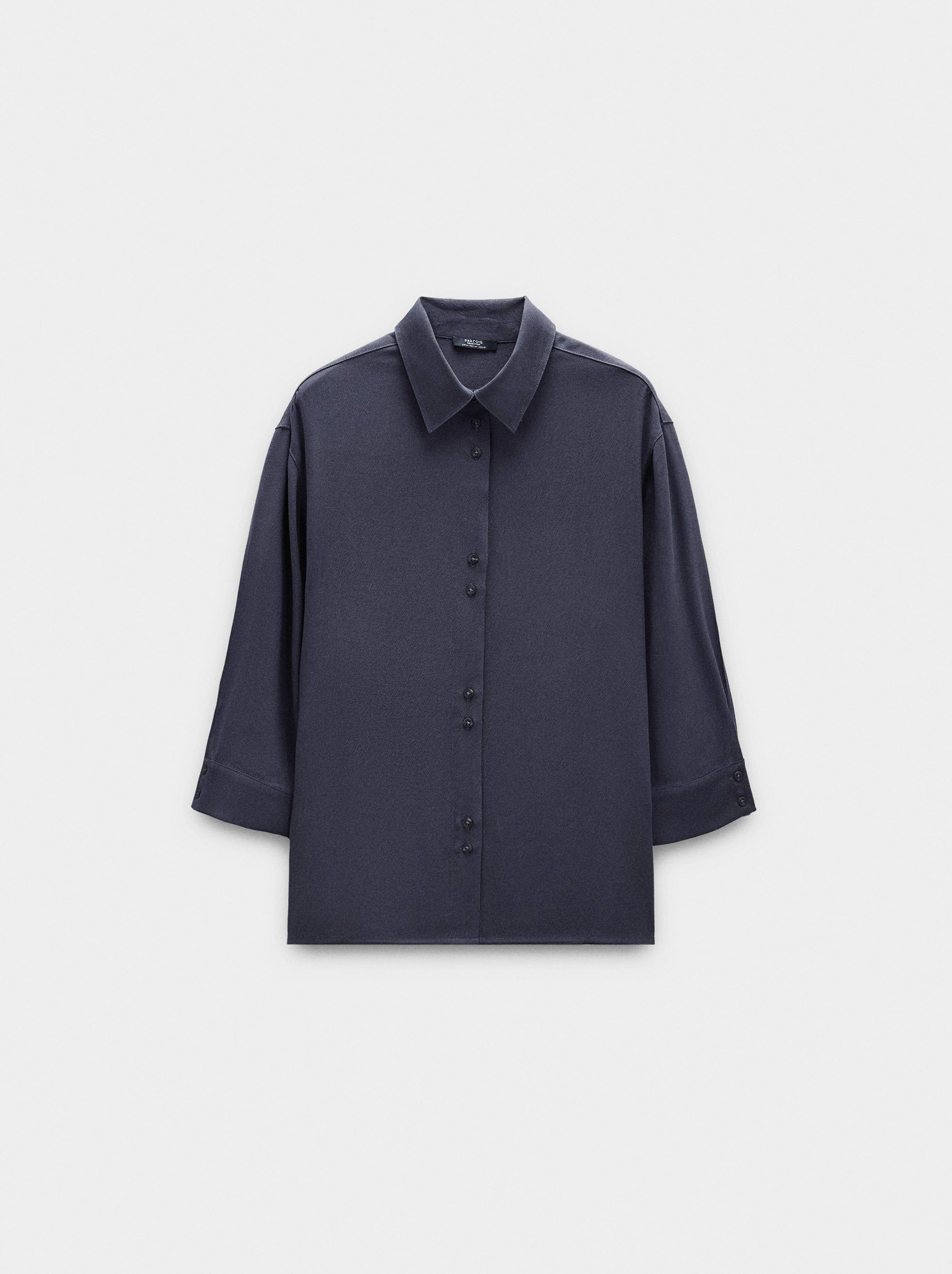 Camisa de lyocell botões duplos image number 5.0