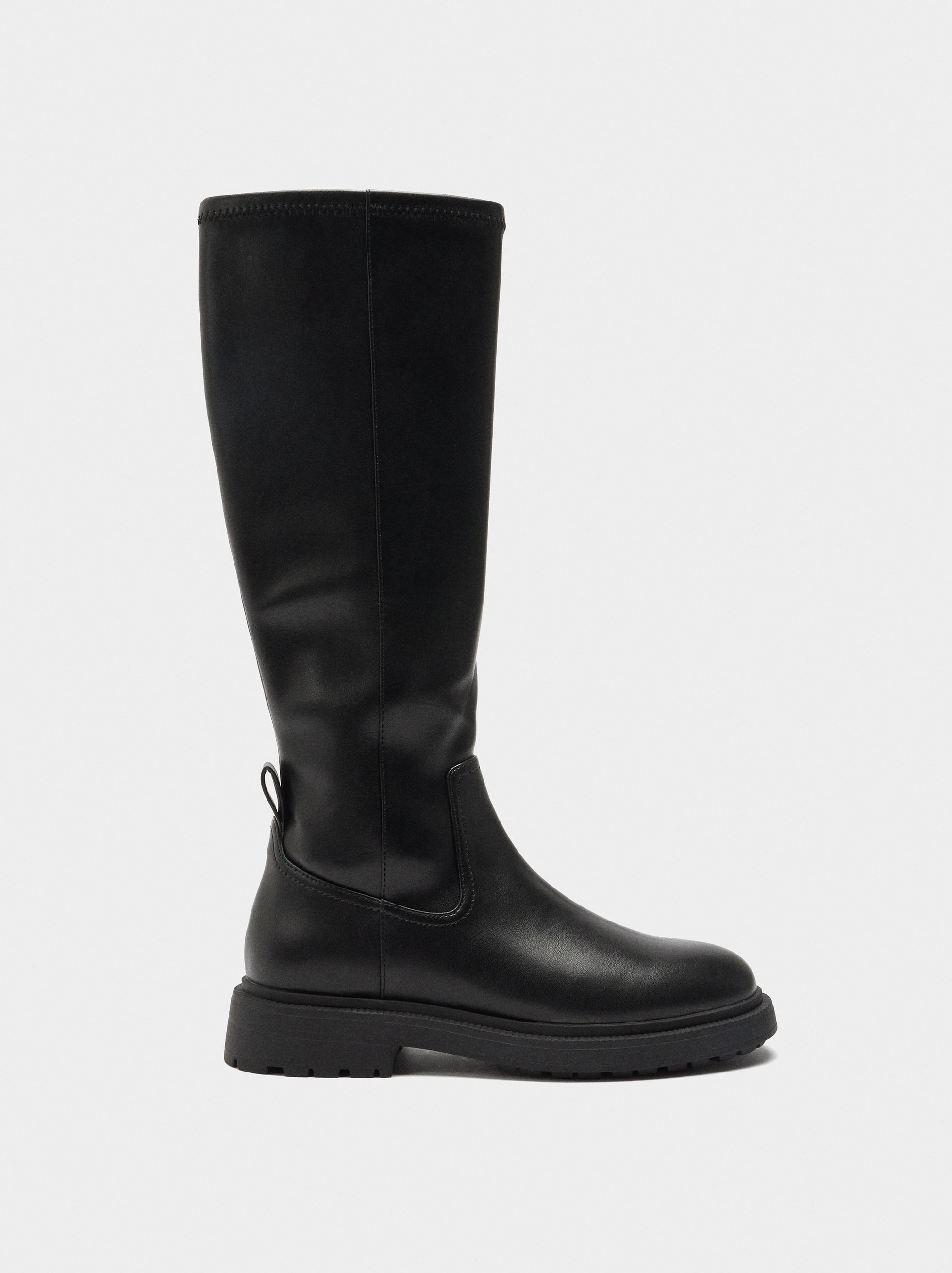 Bottes hautes avec talon bas image number 1.0