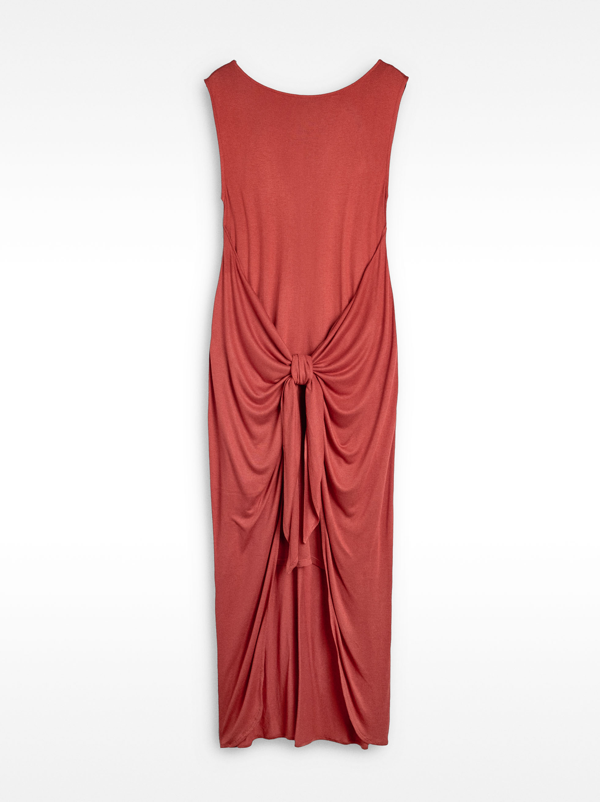 Draped dress with bow image number 0.0