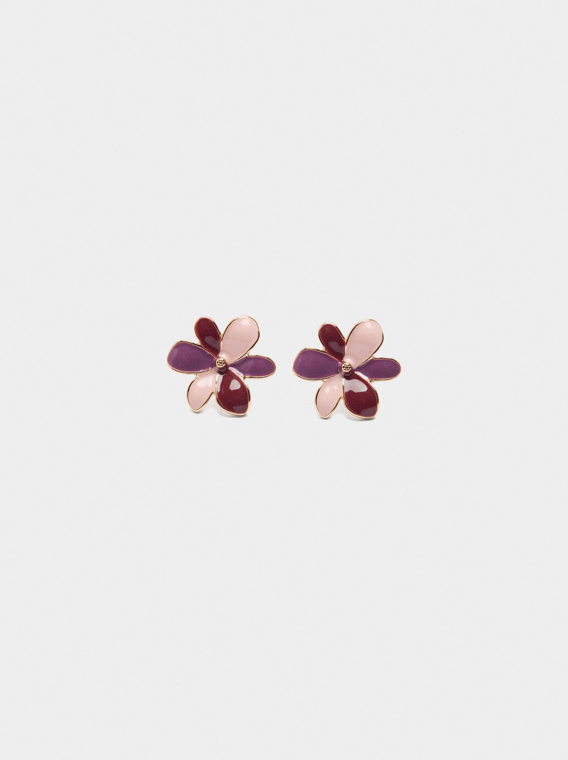 Multicolored flower enamel earrings image number 0.0