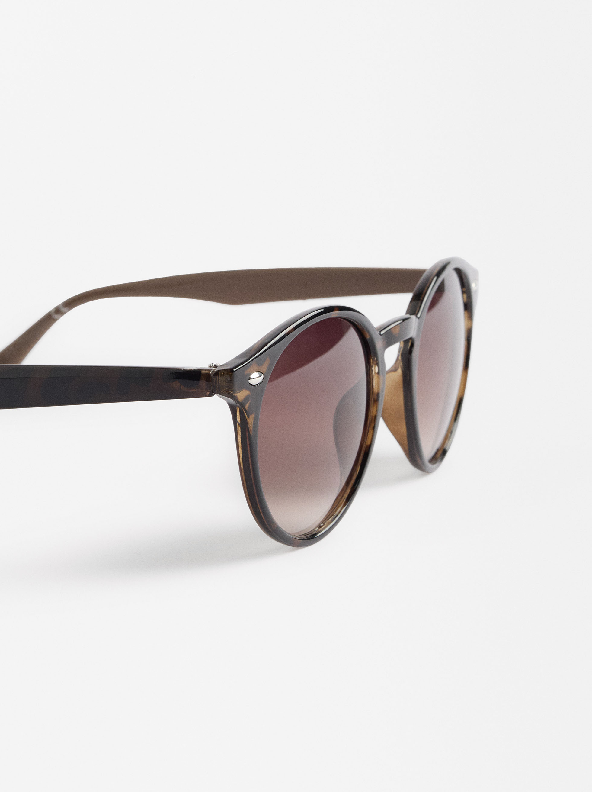 Round sunglasses , Brown, hi-res