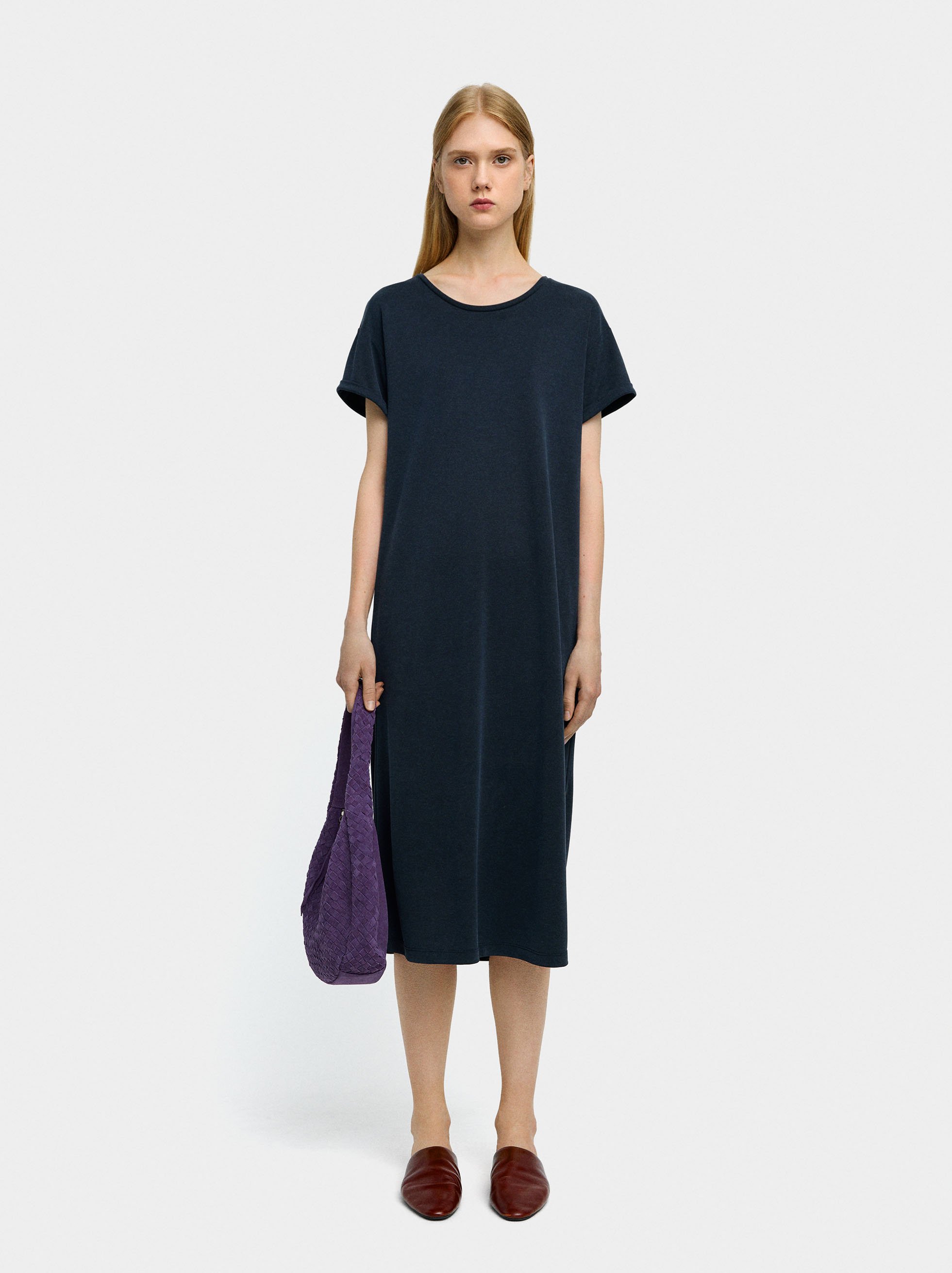 Plain midi dress image number 3.0