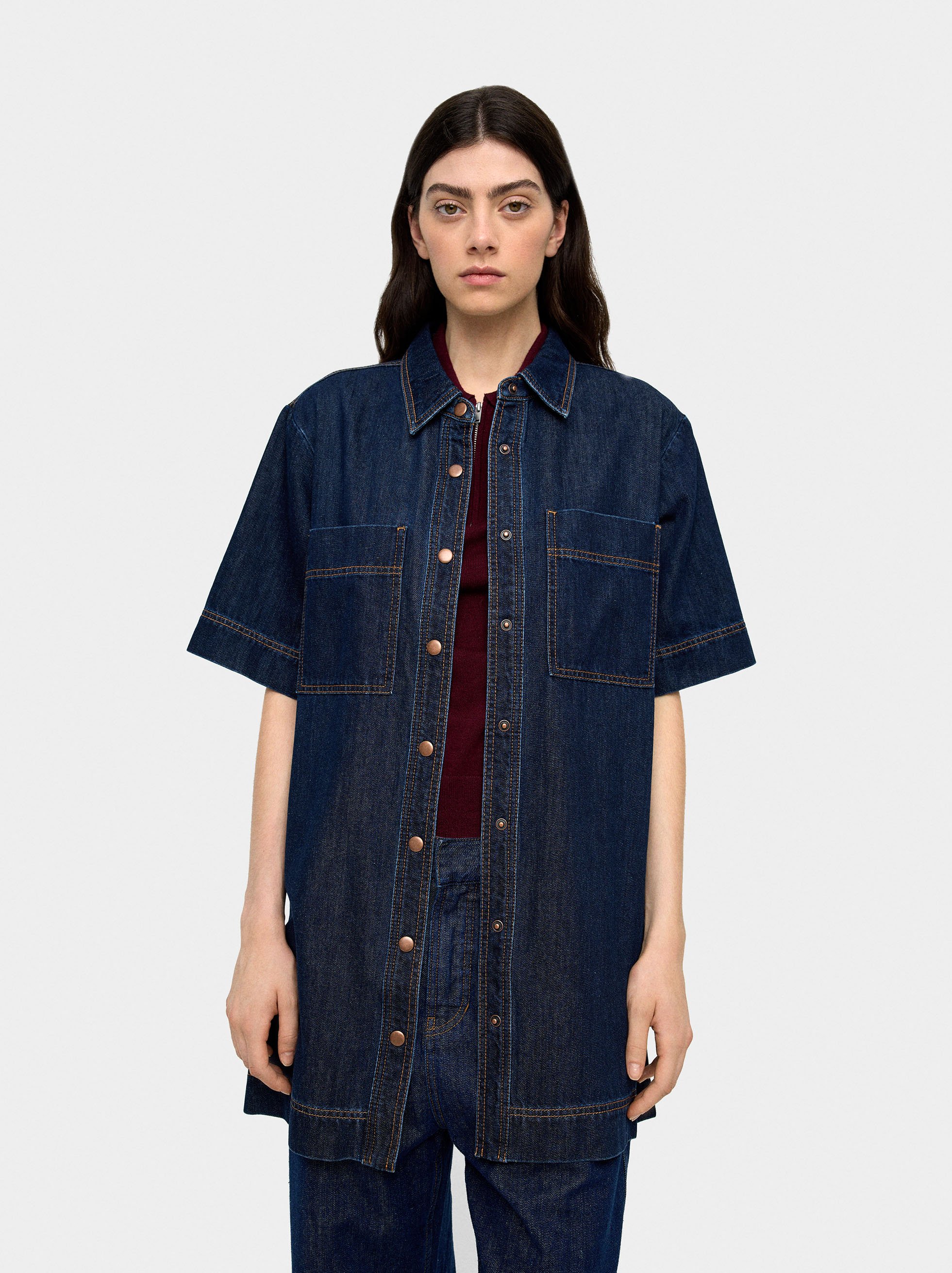 Kleid aus Denim, 100% Baumwolle image number 1.0