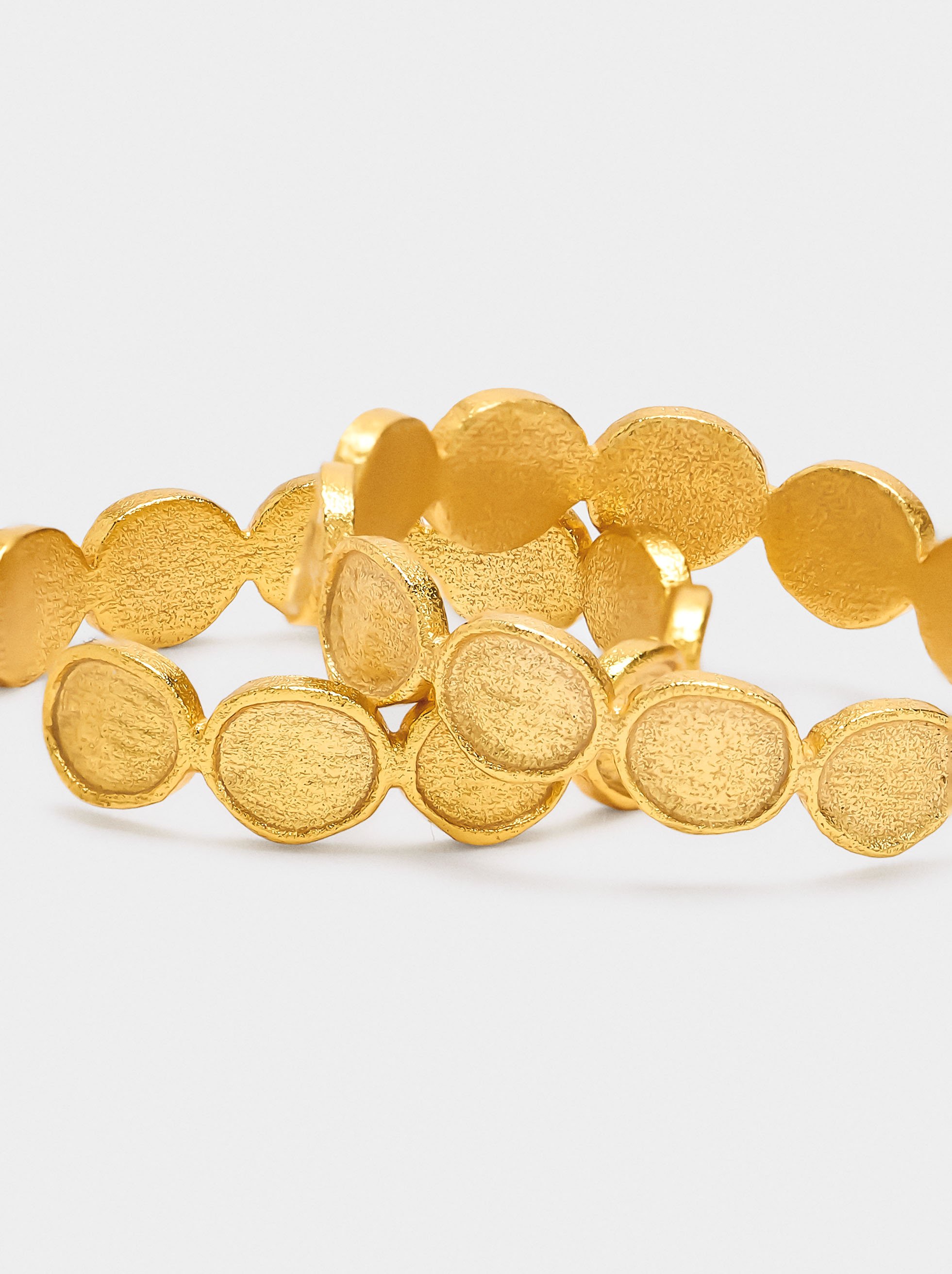 Hoop earrings with circles - 925 sterling silver image number 1.0