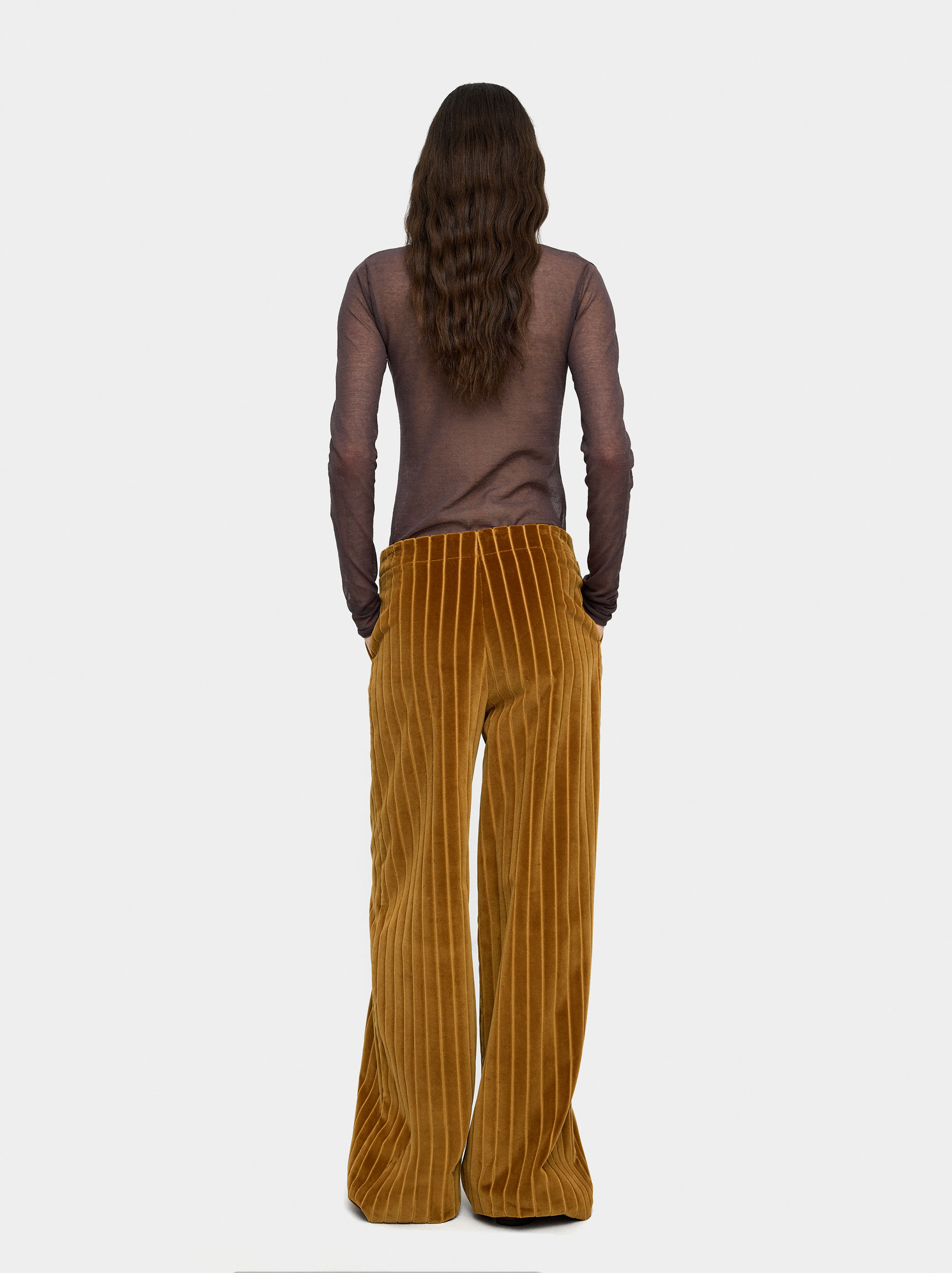 Cotton trousers with stripes image number 3.0
