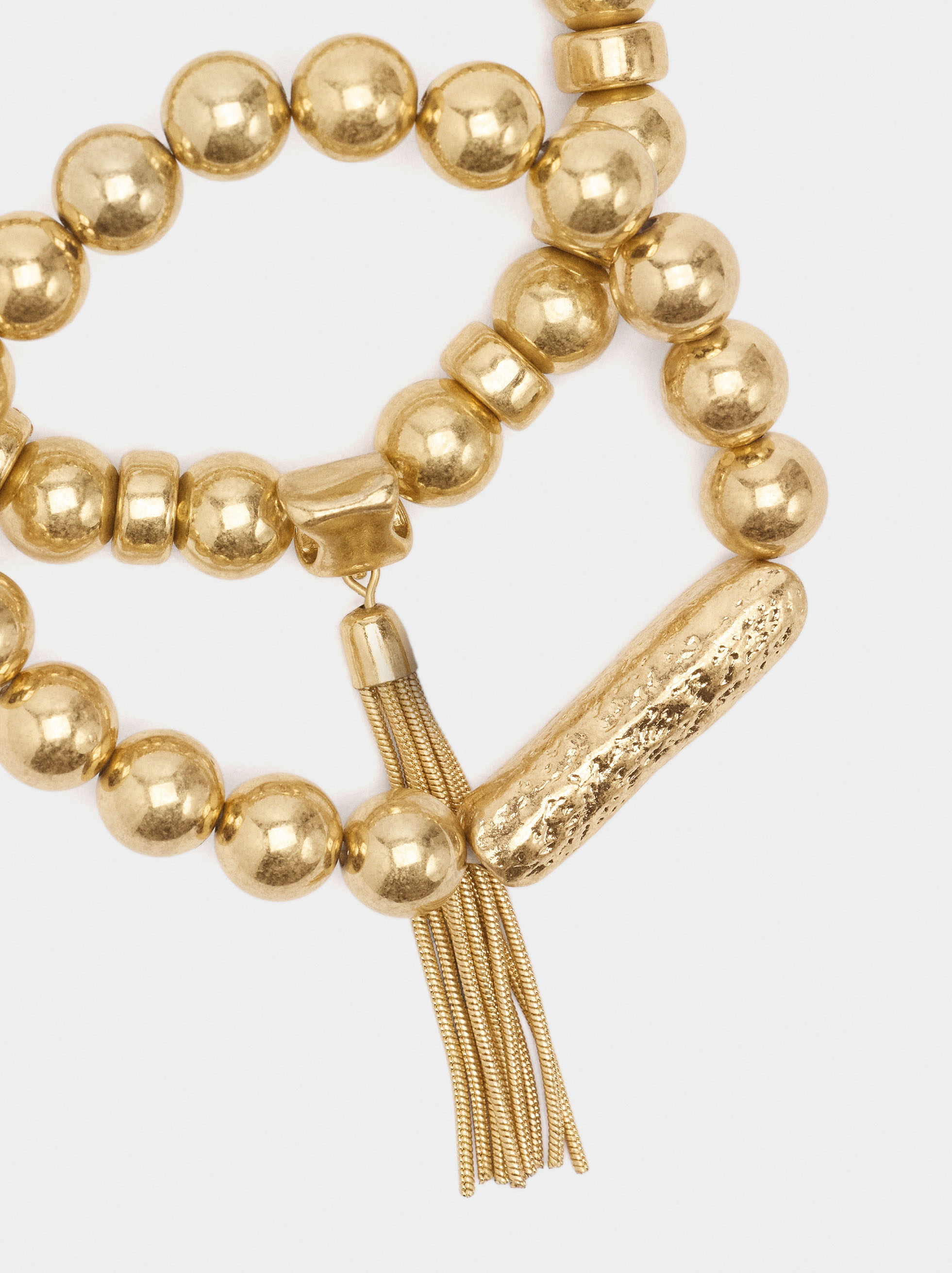 Set de bracelets avec perles m&eacute;talliques image number 1.0