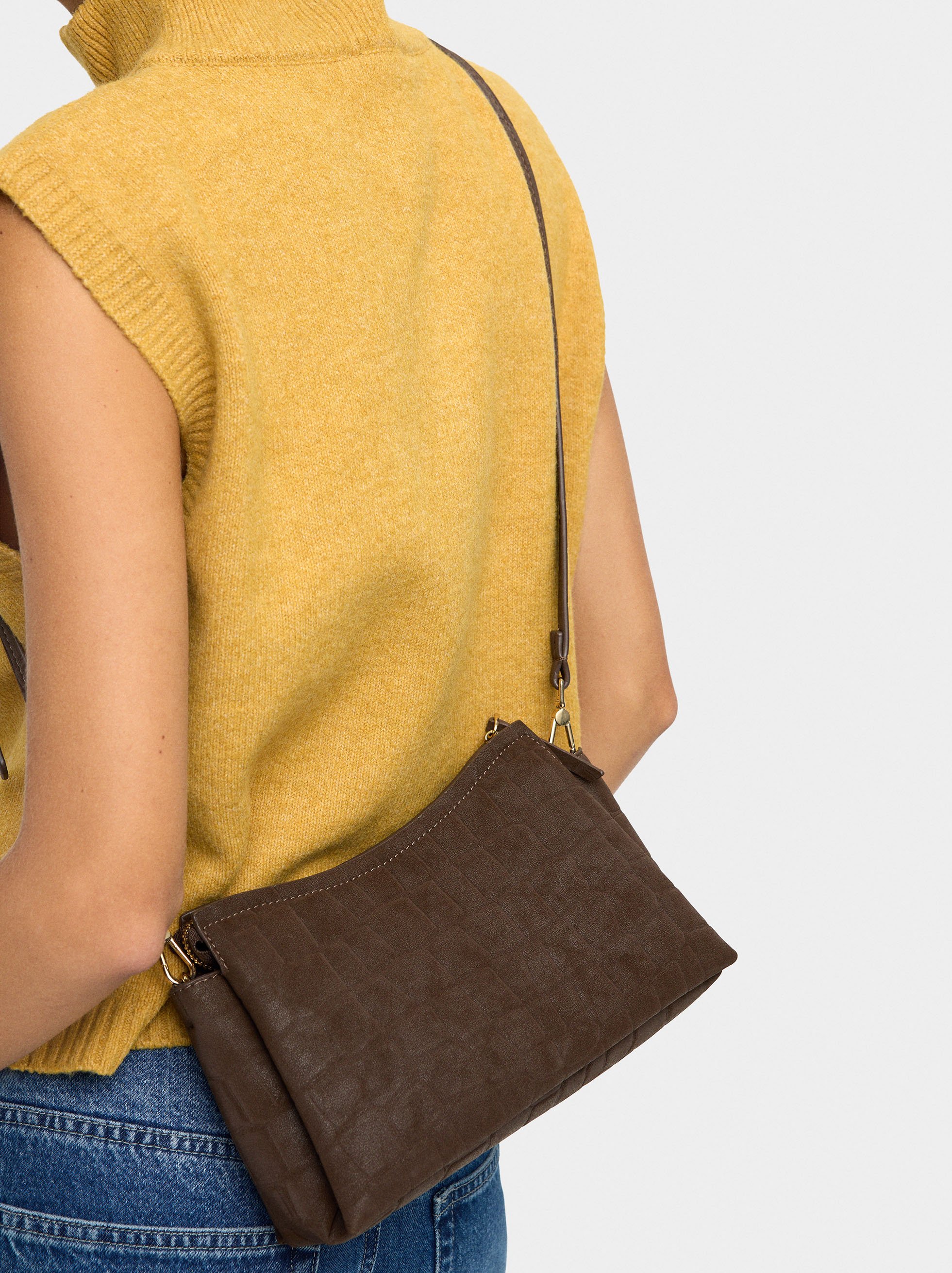 Crossbody bag with animal engraving image number 1.0