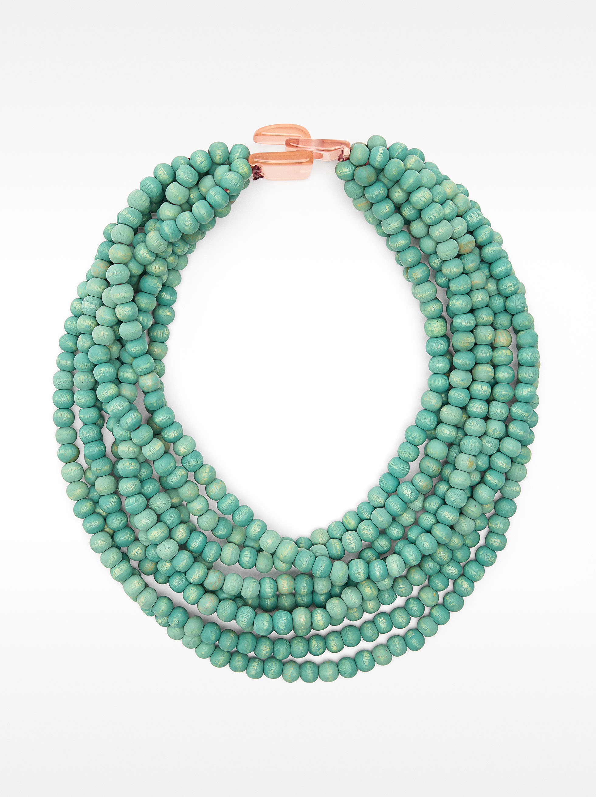 Short wooden bead necklace image number 0.0