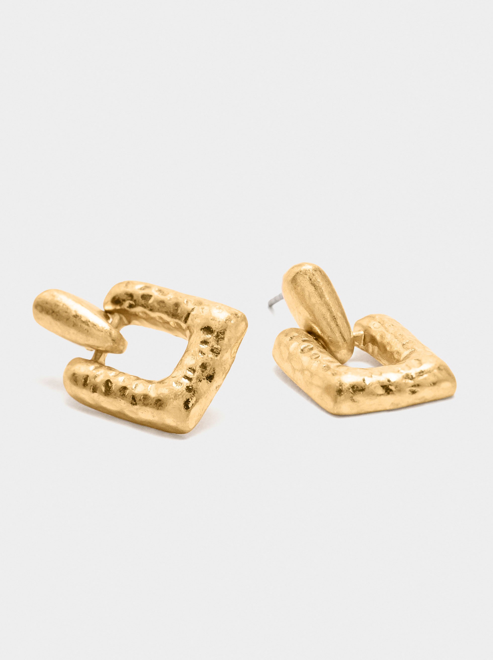 Short earrings with squares image number 1.0