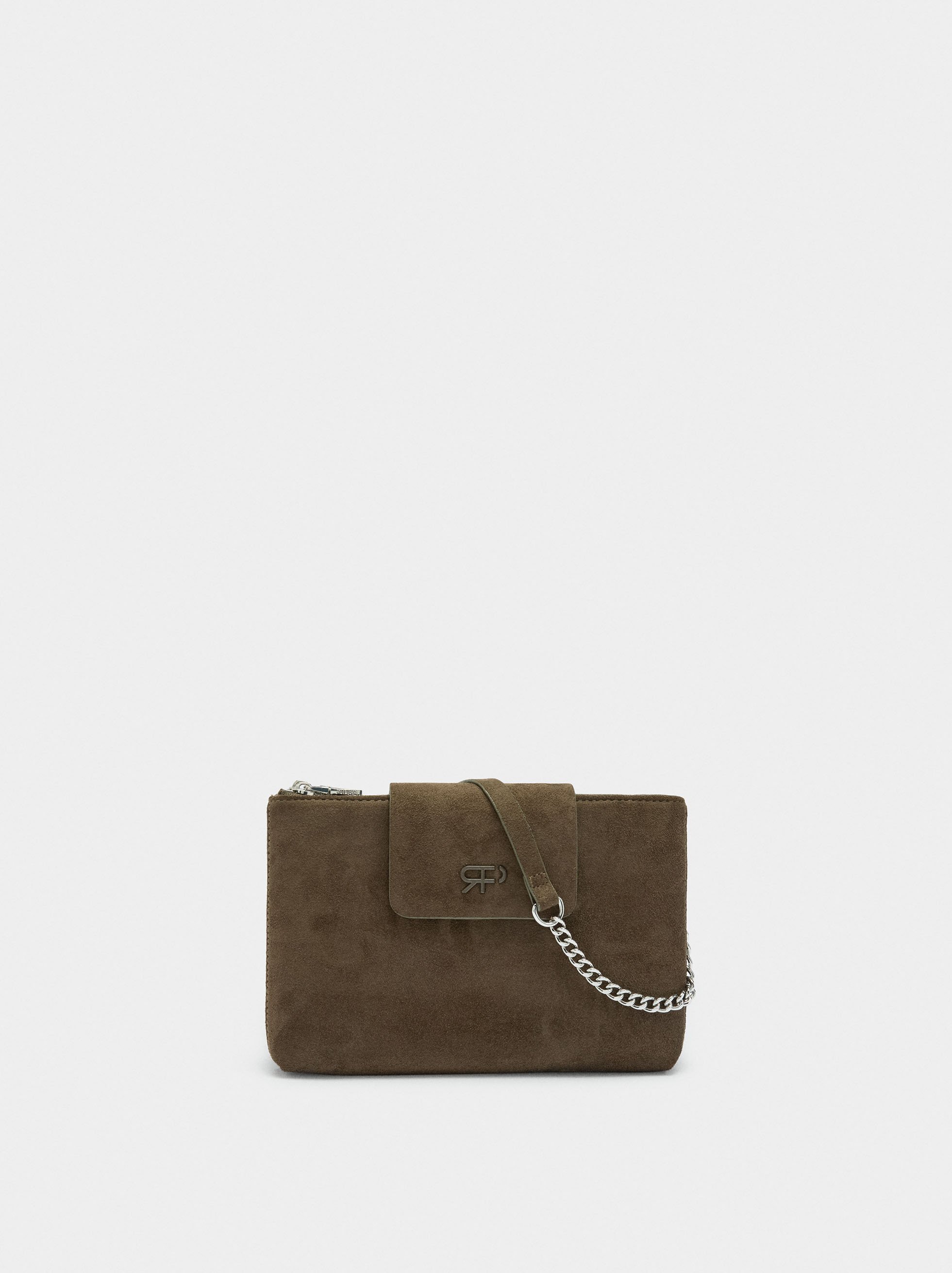 Double leather-effect crossbody bag image number 0.0
