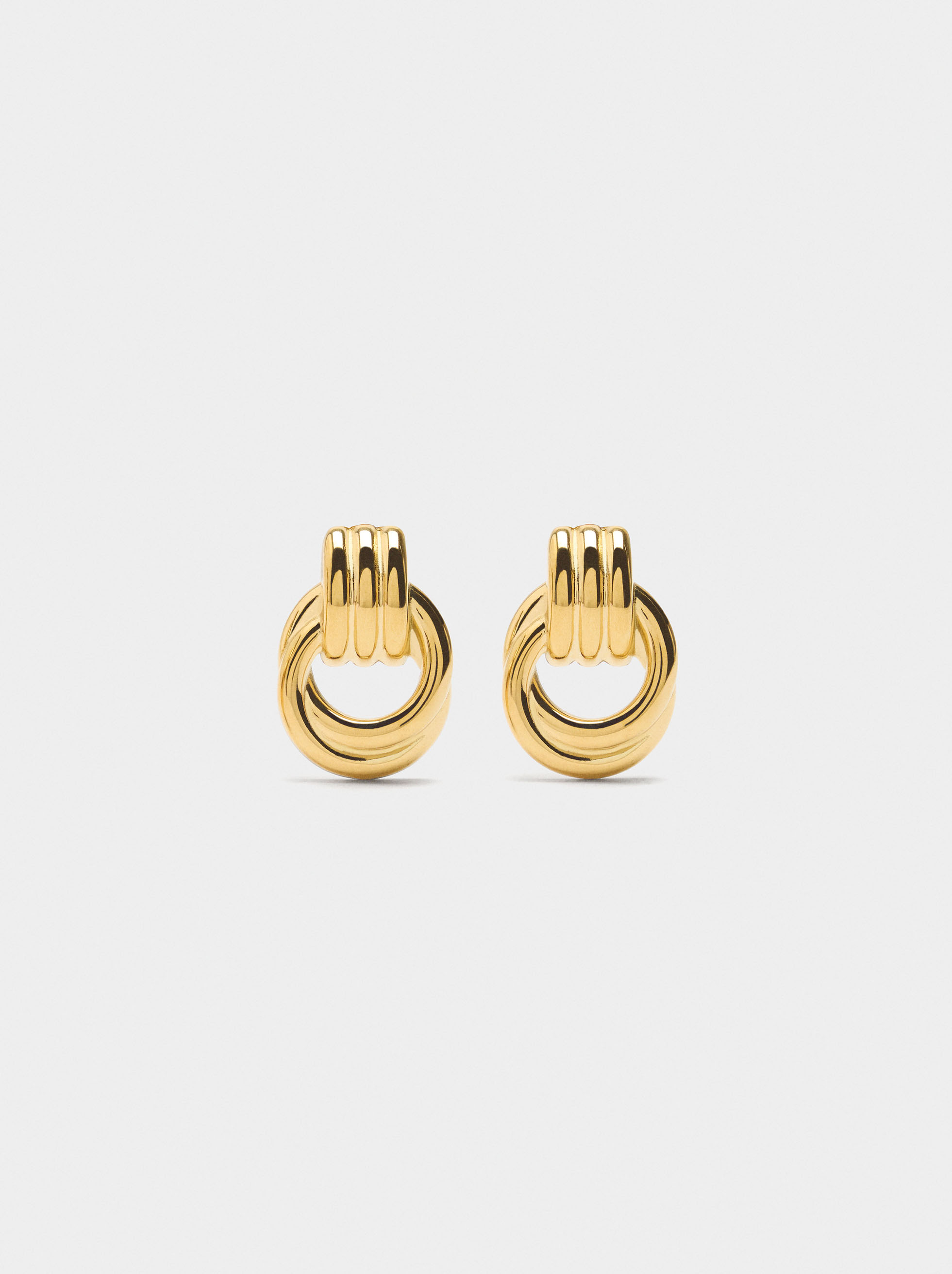 Double hoop earrings – stainless steel image number 0.0