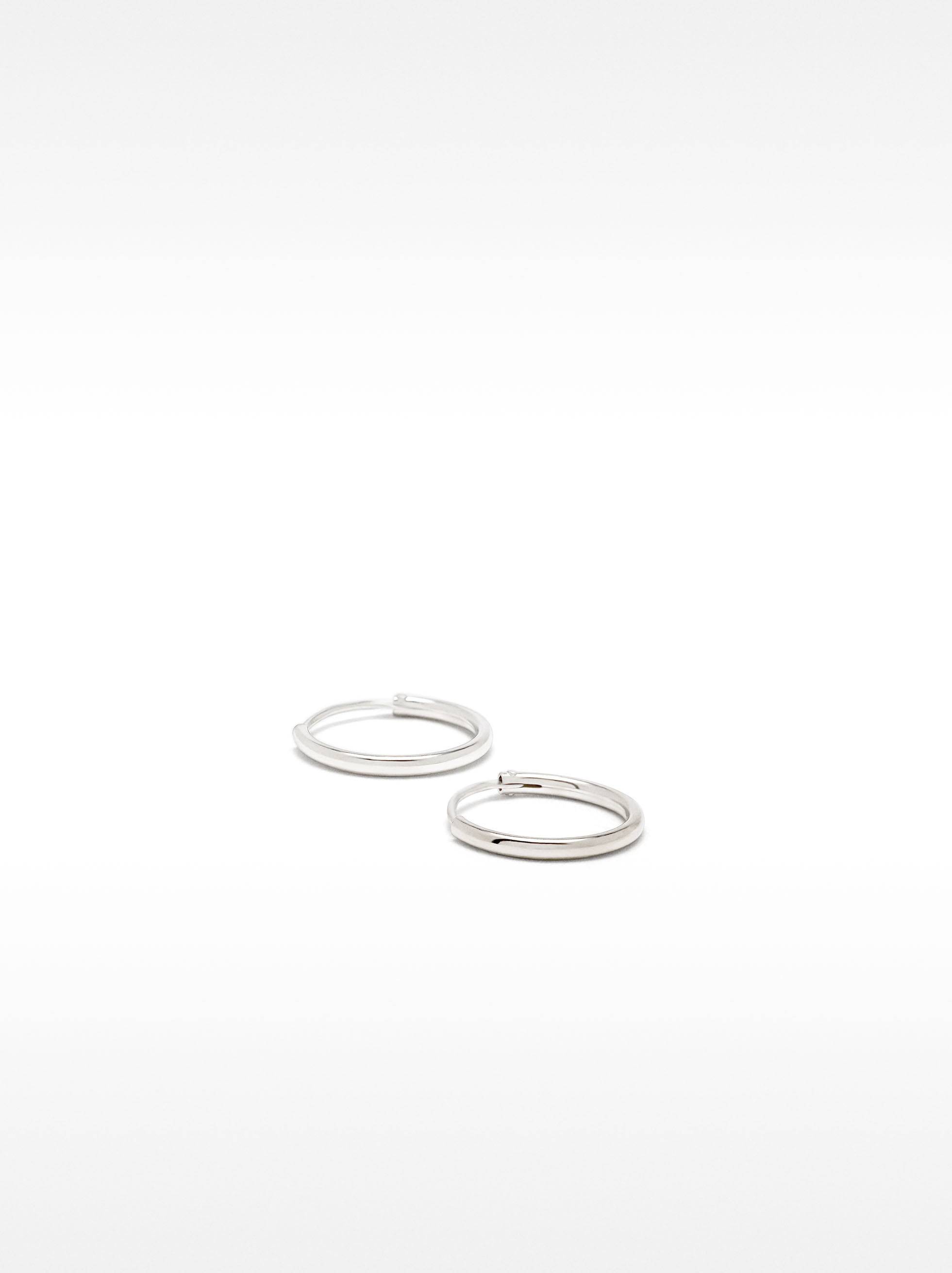 Créoles courtes en argent 925, Argent, hi-res