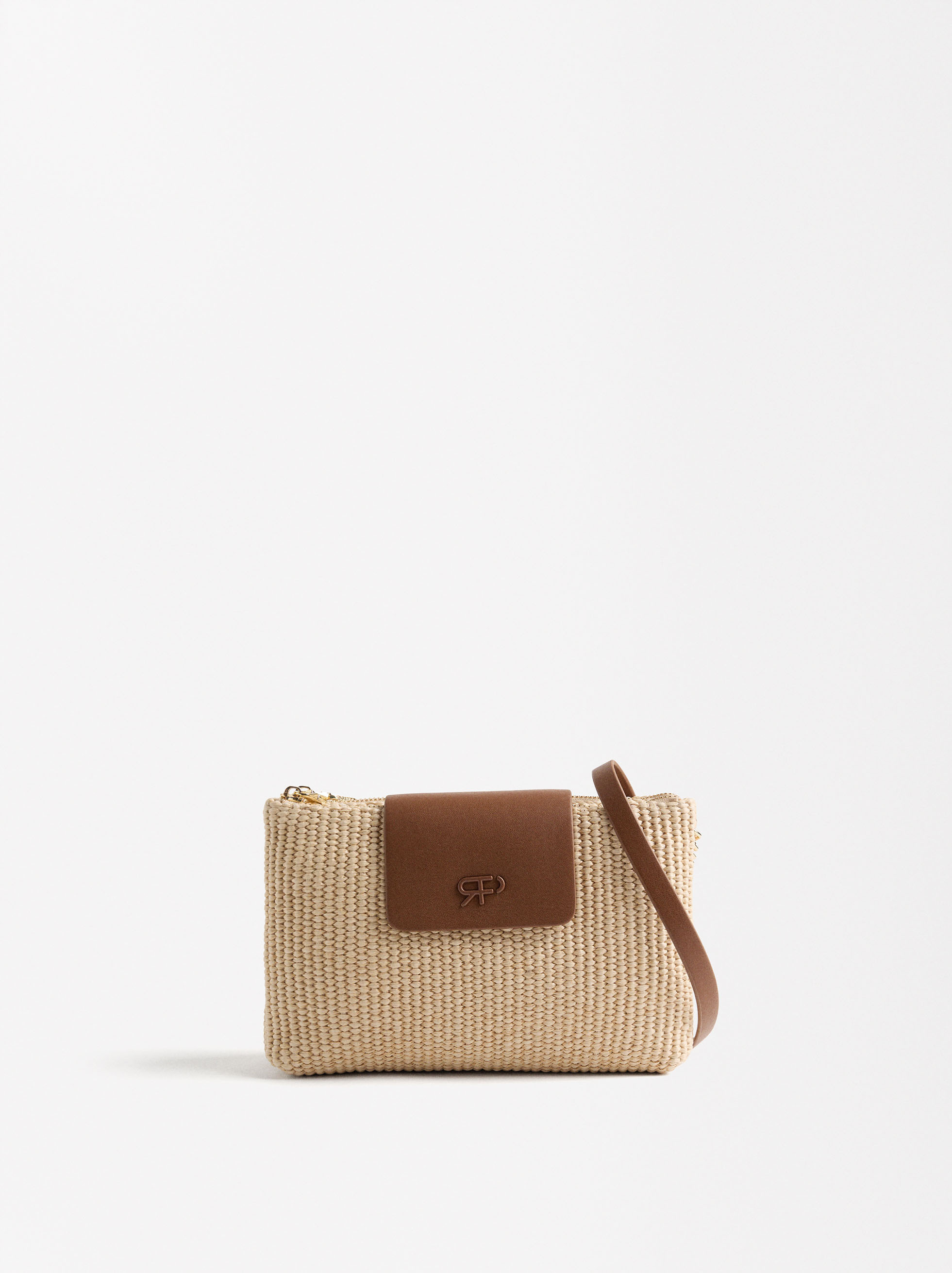 Straw effect crossbody bag image number 0.0