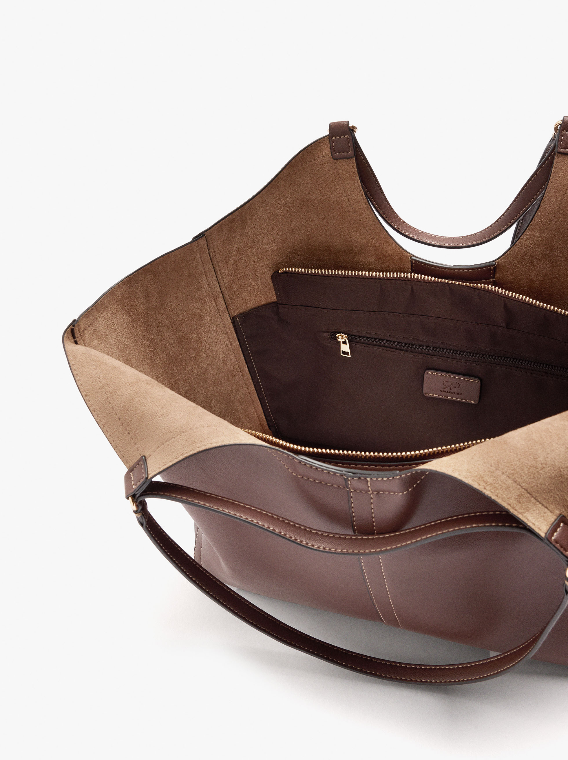 Mala shopper com pespontos L image number 4.0
