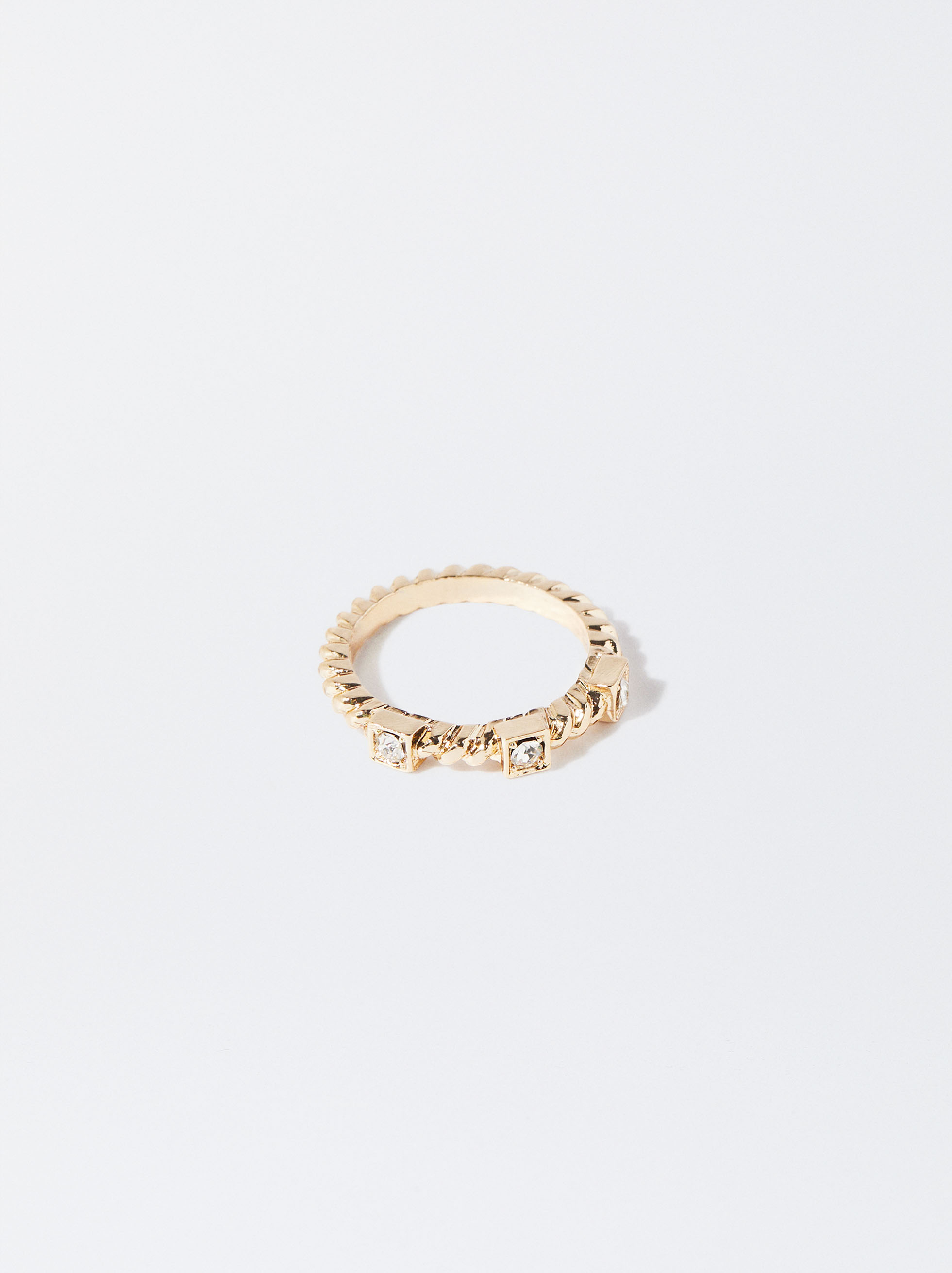 Goldener Ring Mit Kristallen image number 2.0