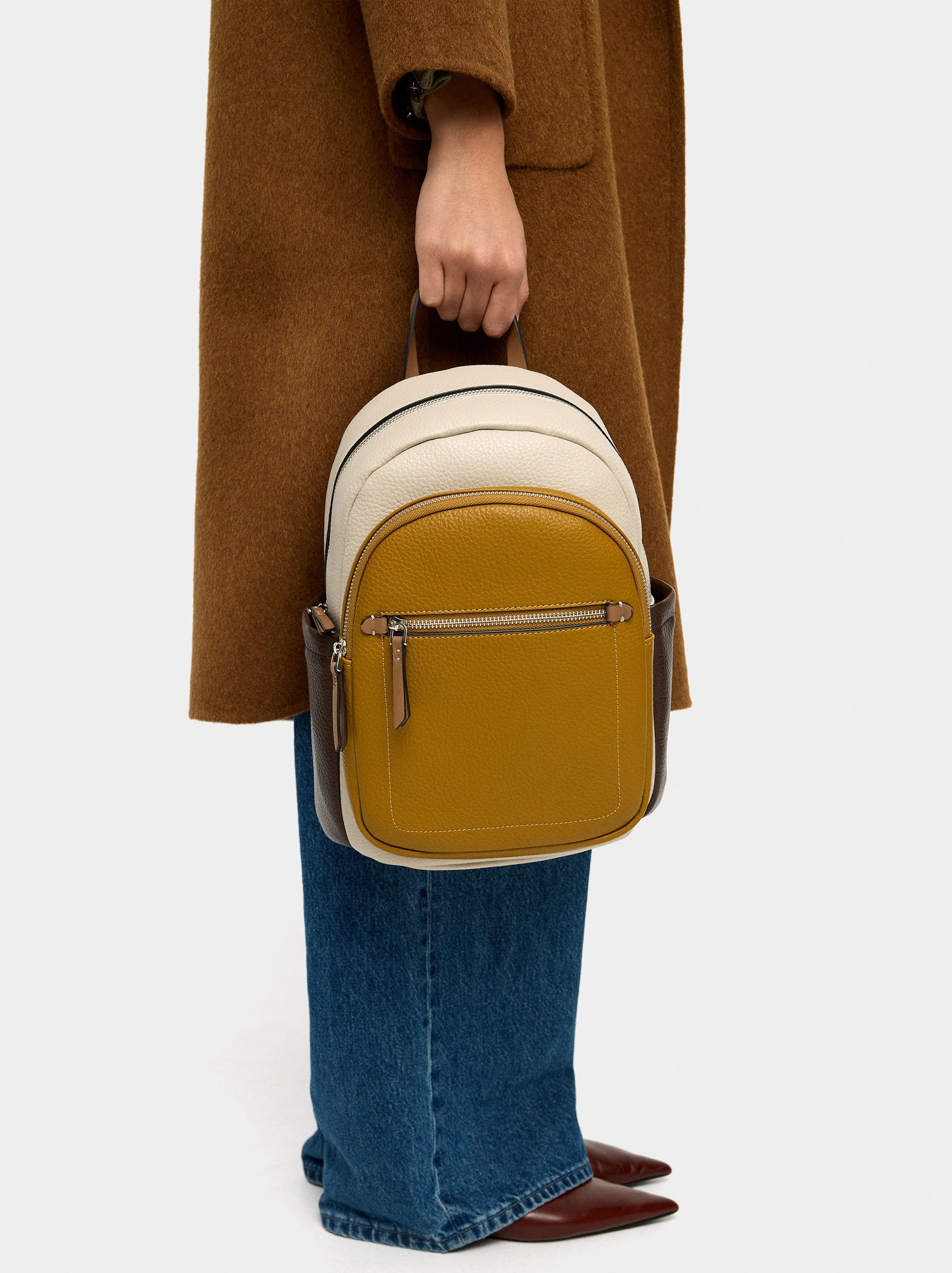 Colour block backpack image number 1.0