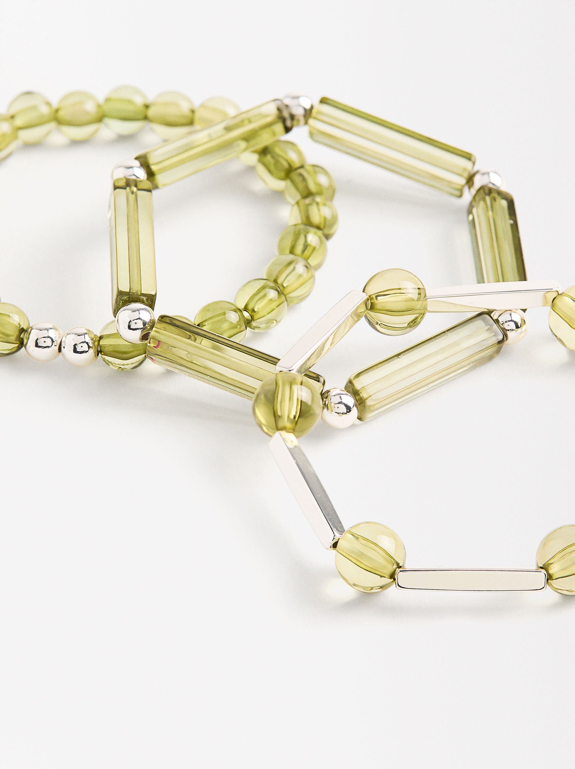 Elastic resin bracelet set image number 1.0