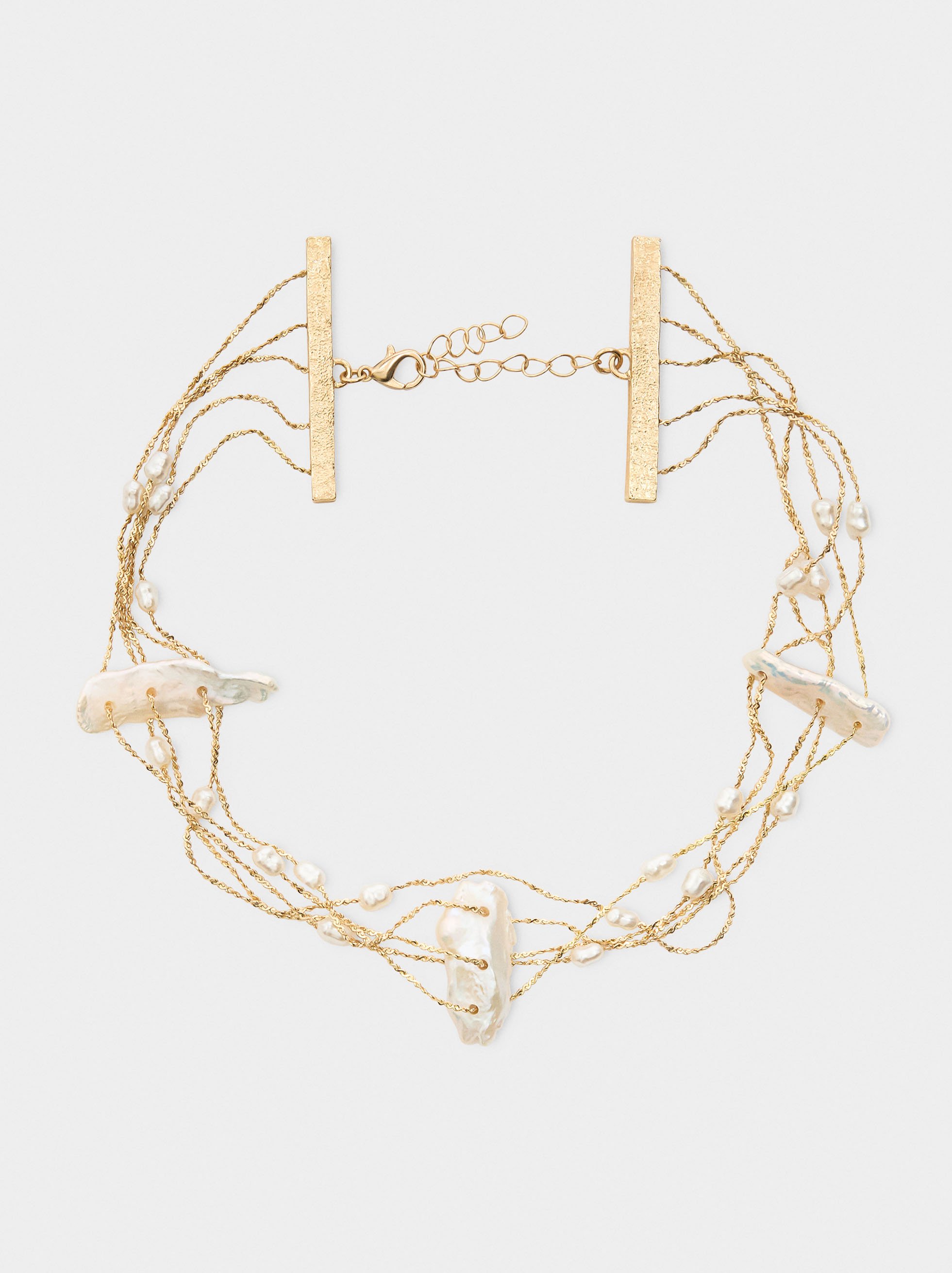 Multicollar curt amb perles d'aigua dol&ccedil;a image number 0.0