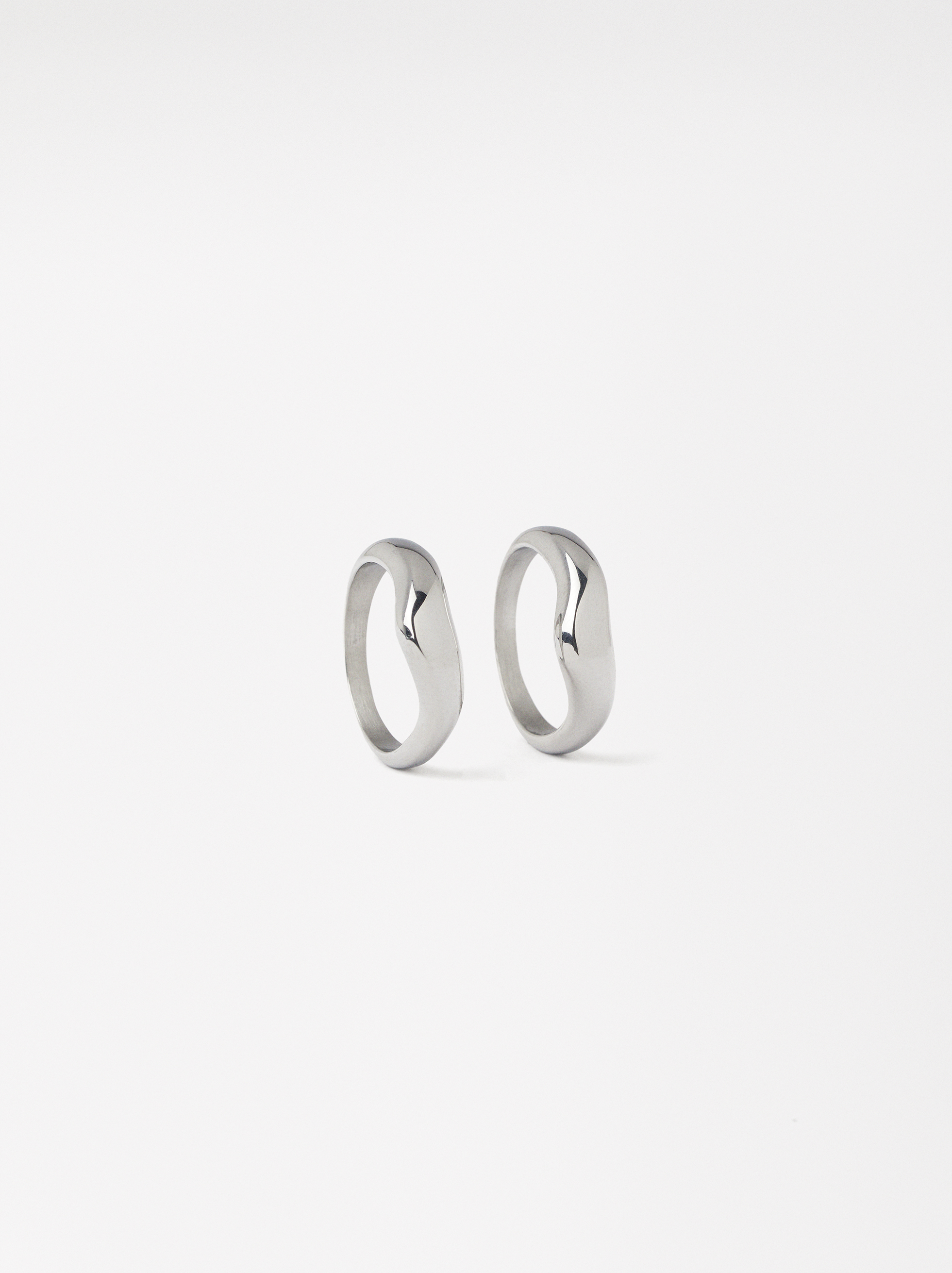 Double Stainless Steel Ring image number 2.0