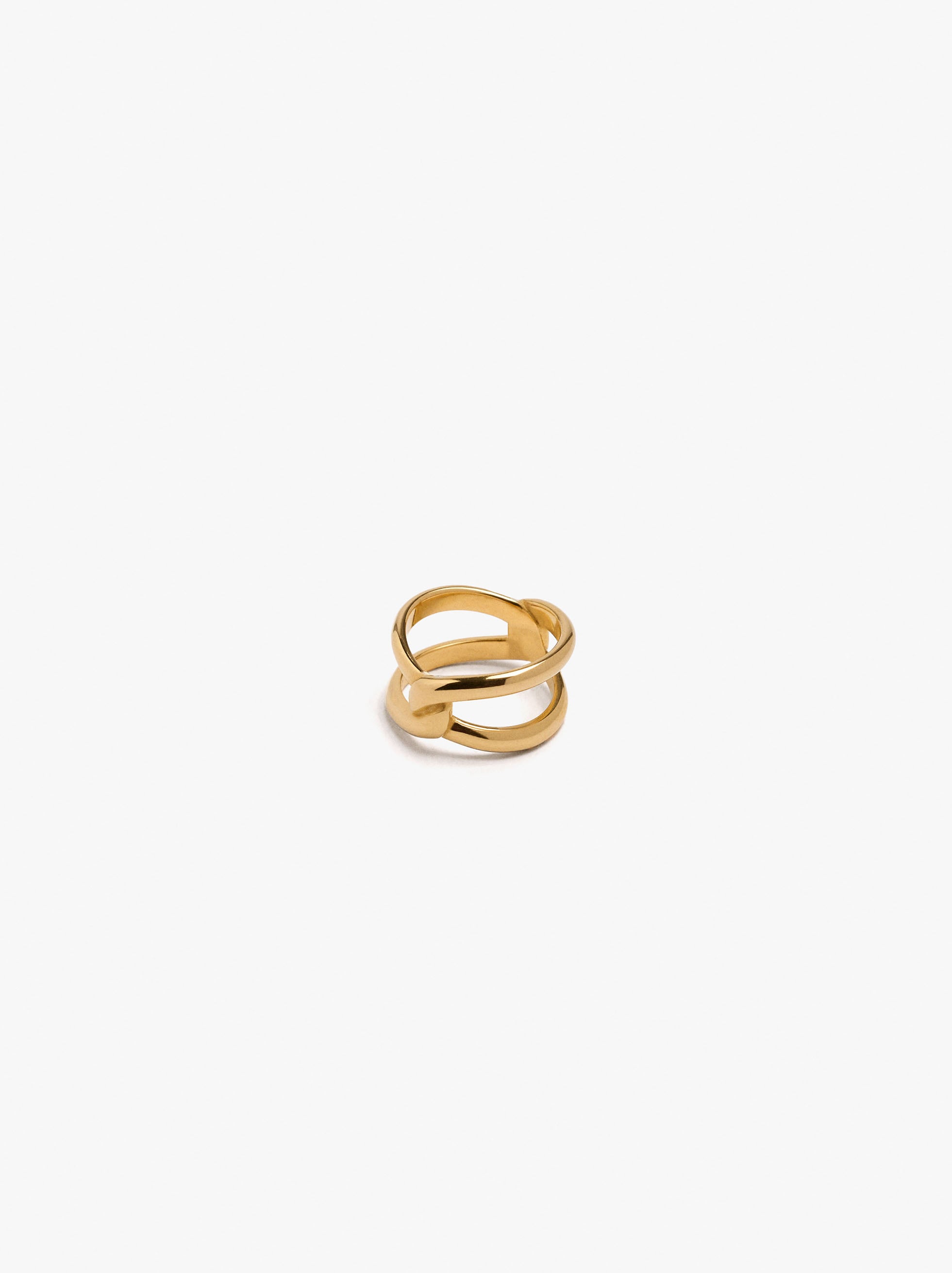 Bague crois&eacute;e - acier inoxydable image number 3.0