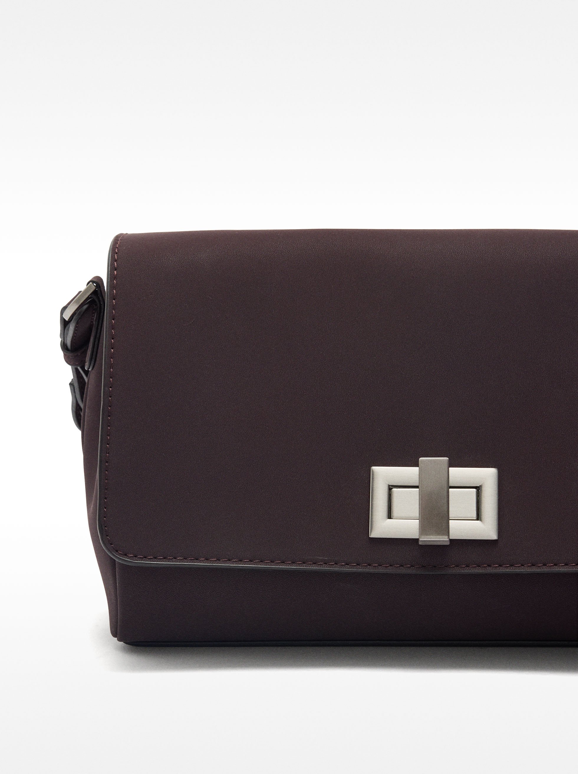 Crossbody bag with soft texture and flap image number 2.0