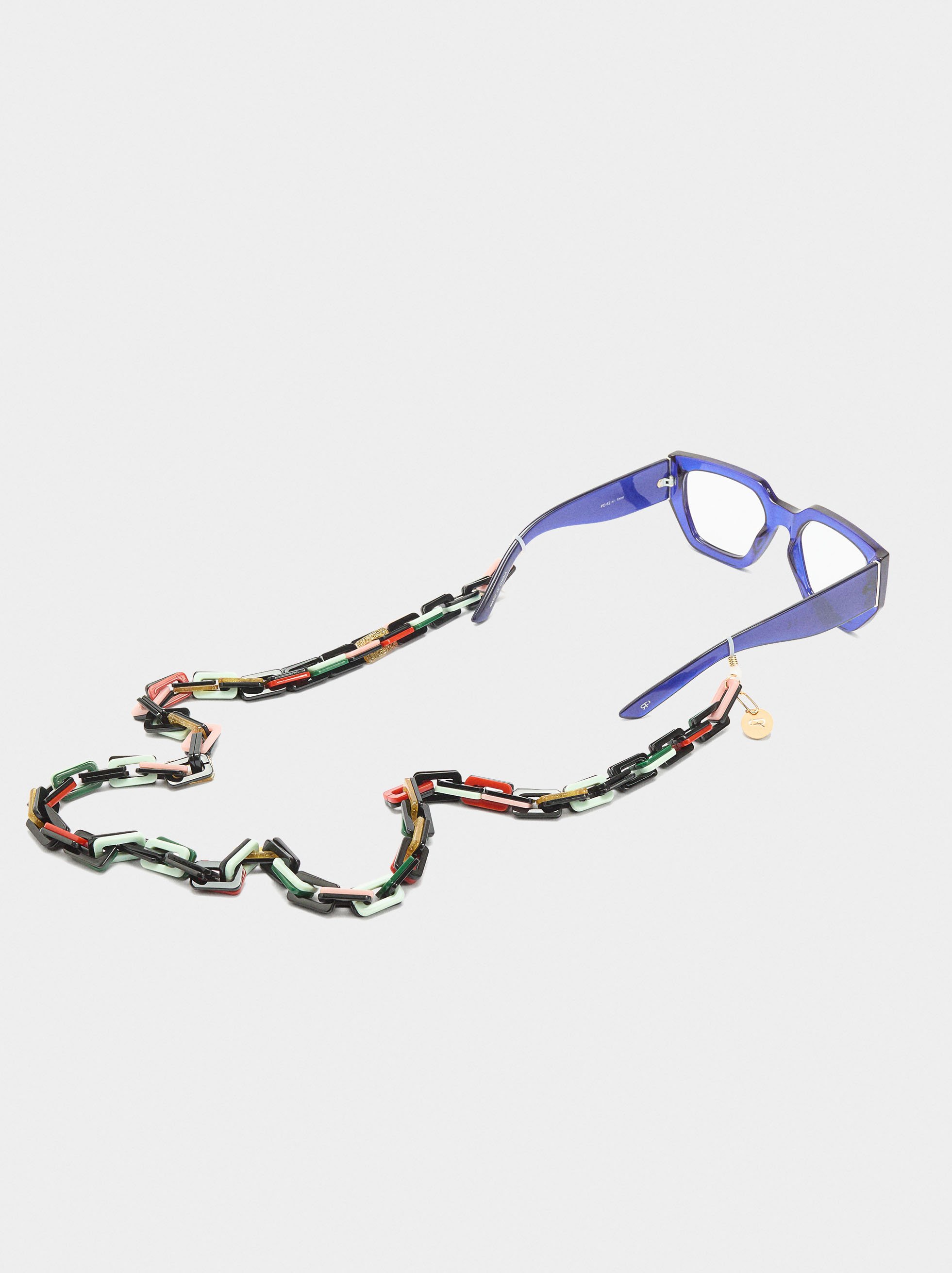 Multifunctional necklace with resin links image number 1.0