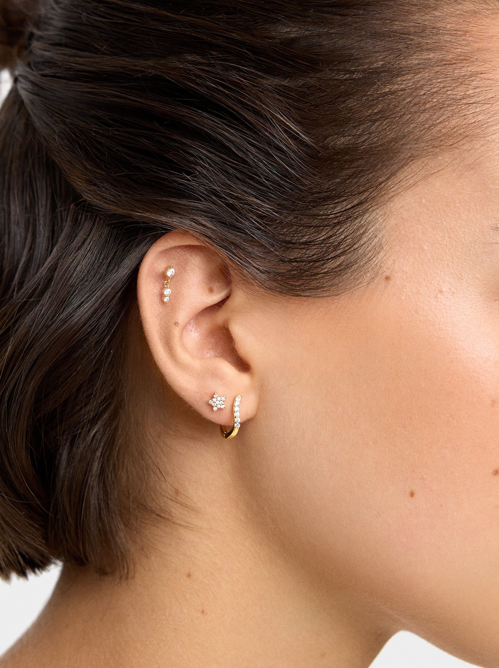 Set de pendientes con circonitas - plata de ley 925 image number 1.0