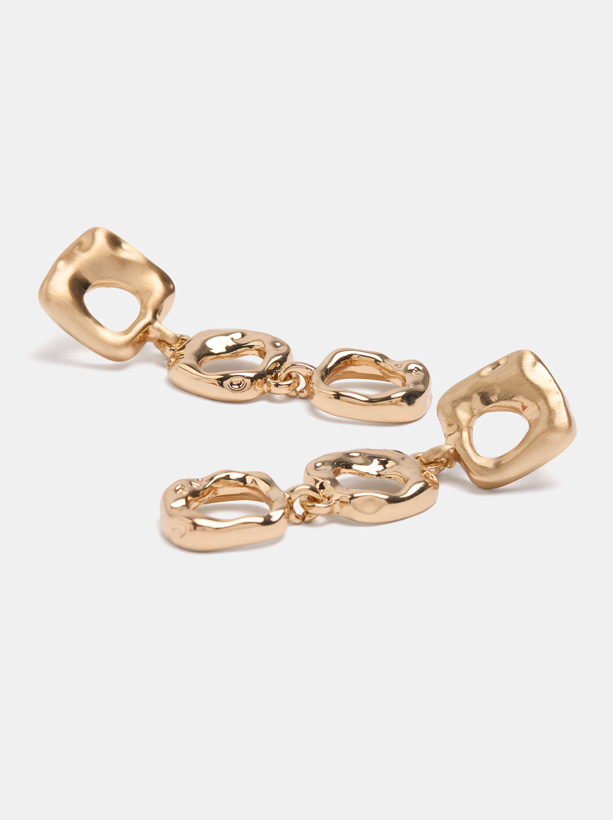 Long irregular hoop earrings image number 1.0
