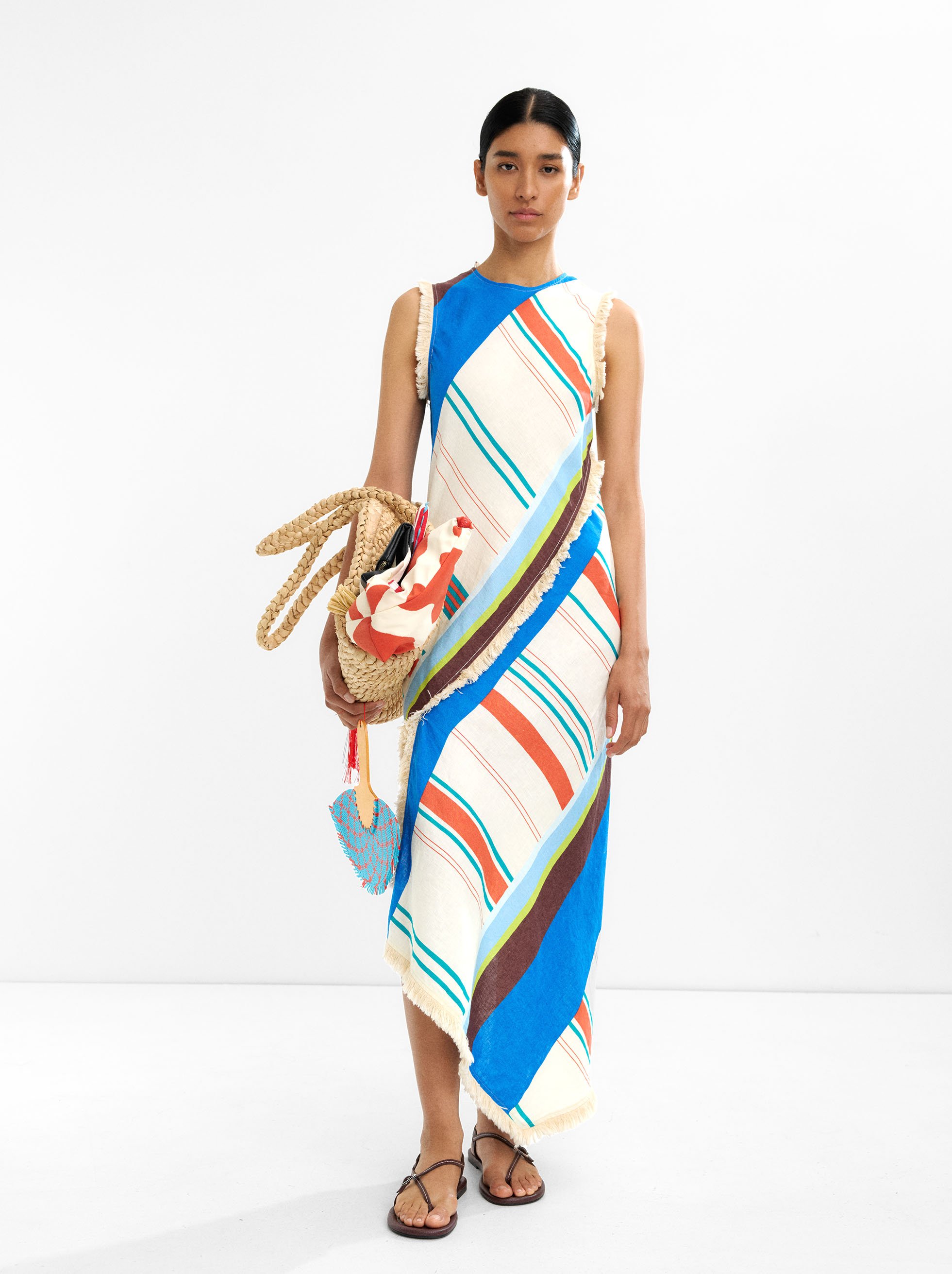 Vestit estampat de lli