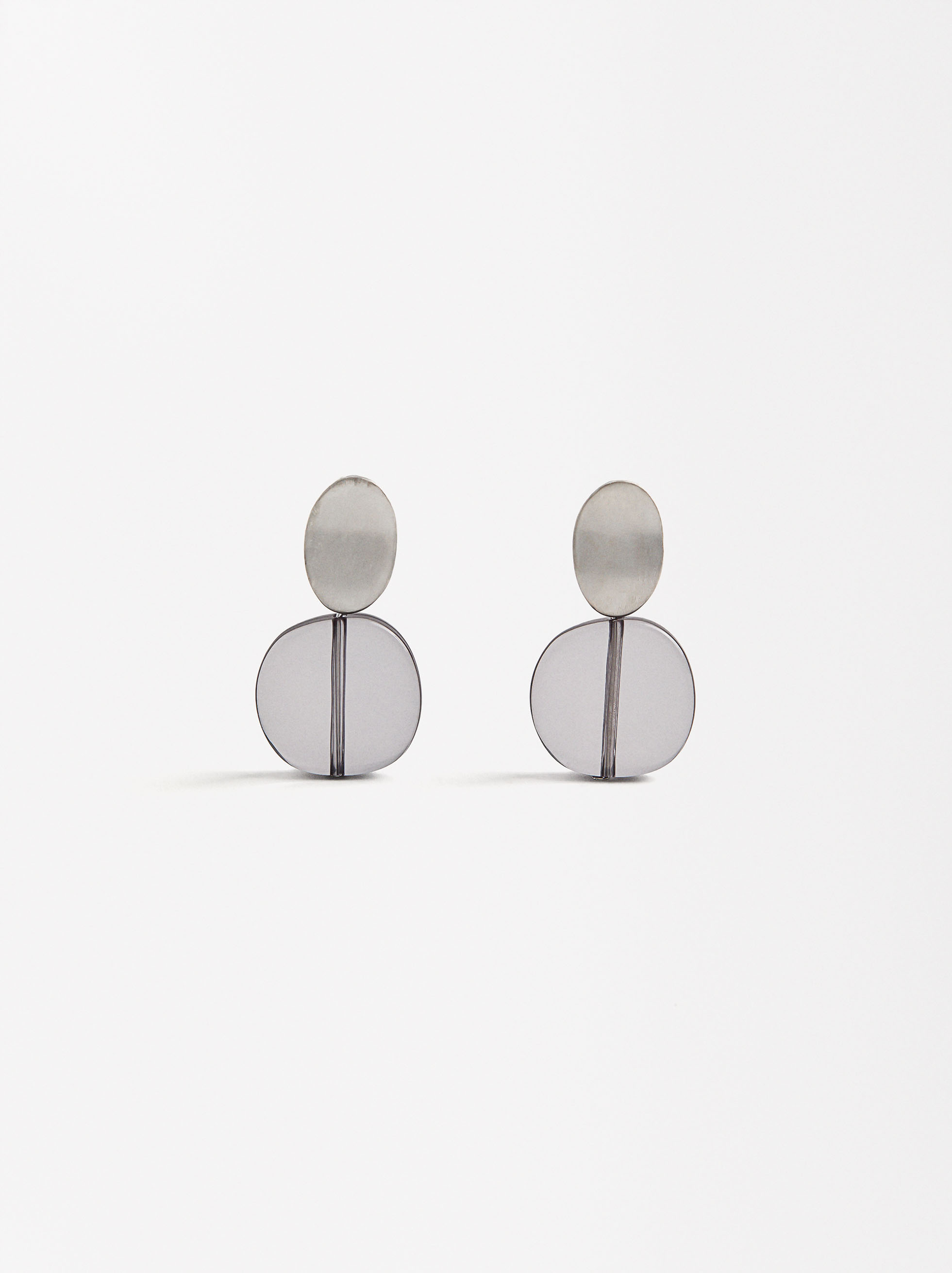Pendientes redondos de resina image number 0.0