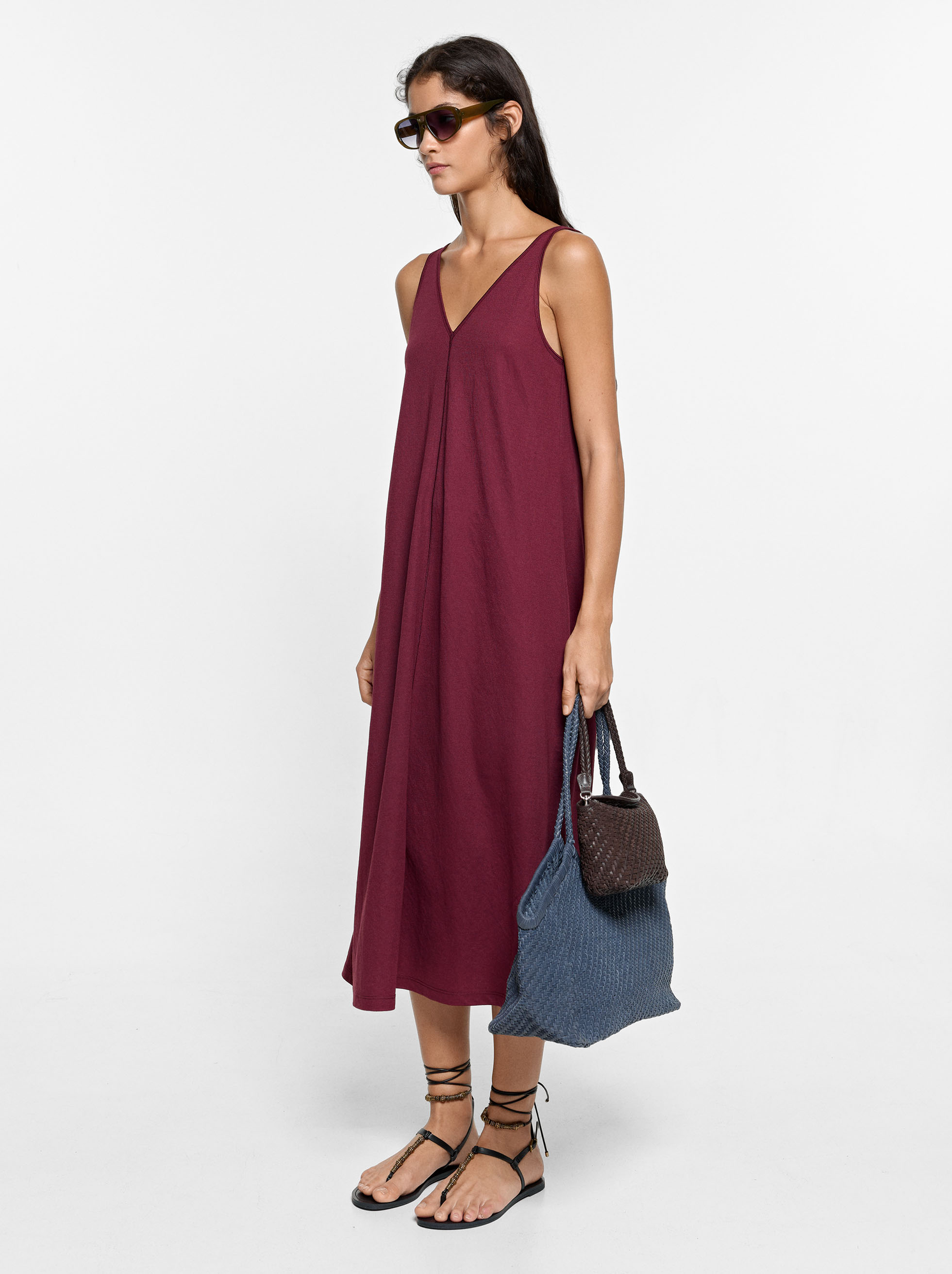 Midi dress with straps image number 1.0