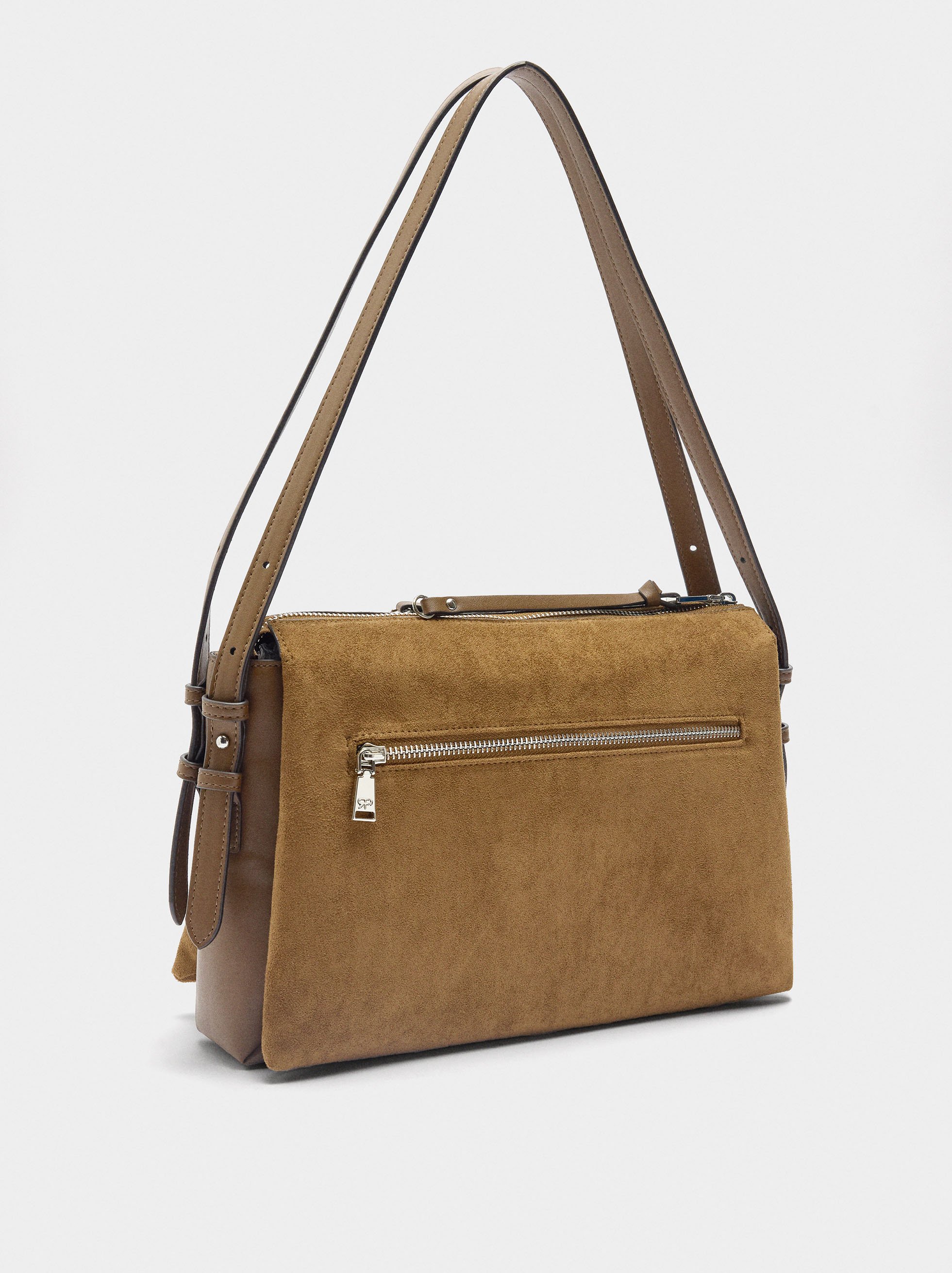 Shoulder bag with leather-effect image number 2.0