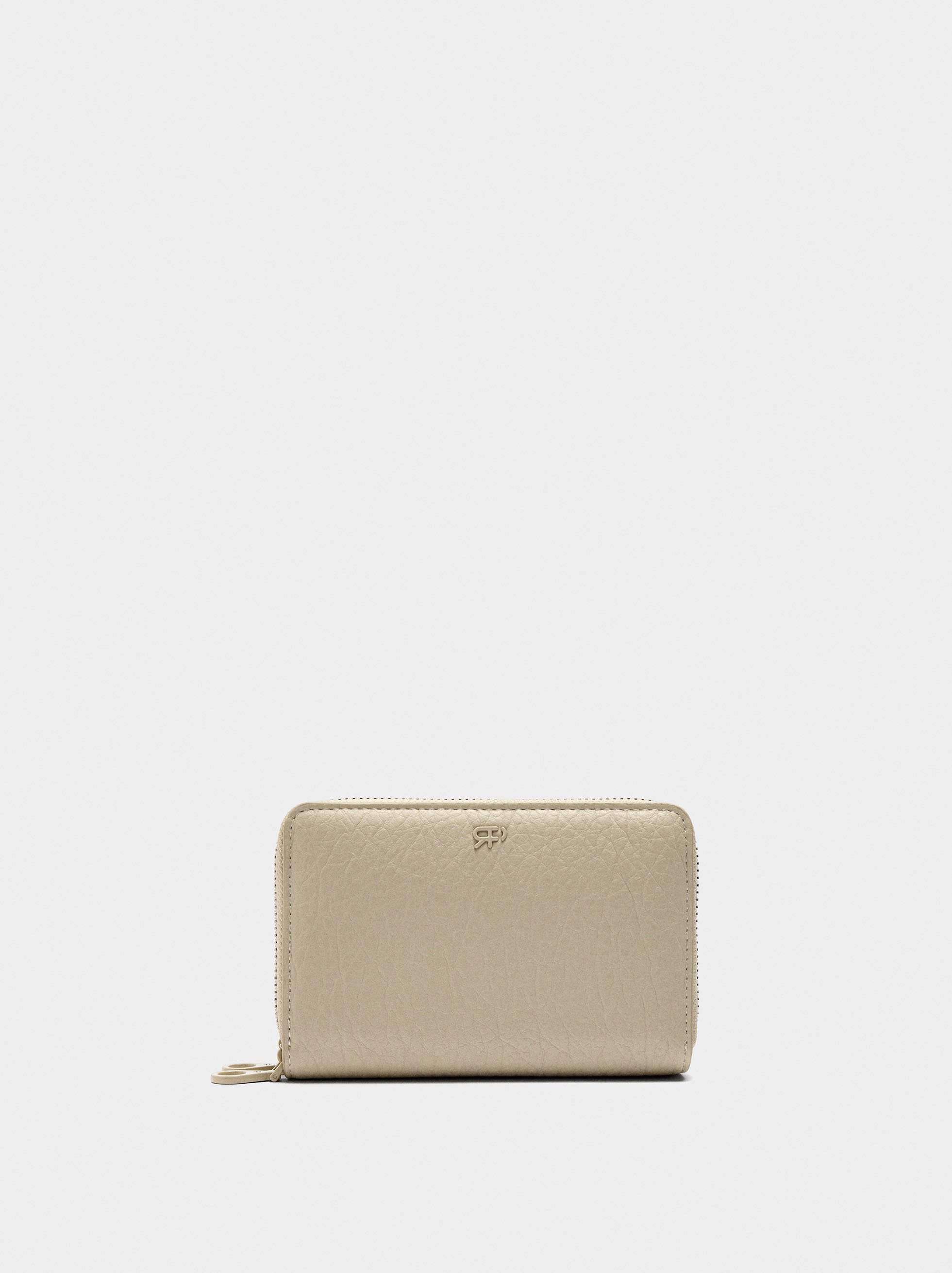Wallet with texture and double zipper closure image number 0.0