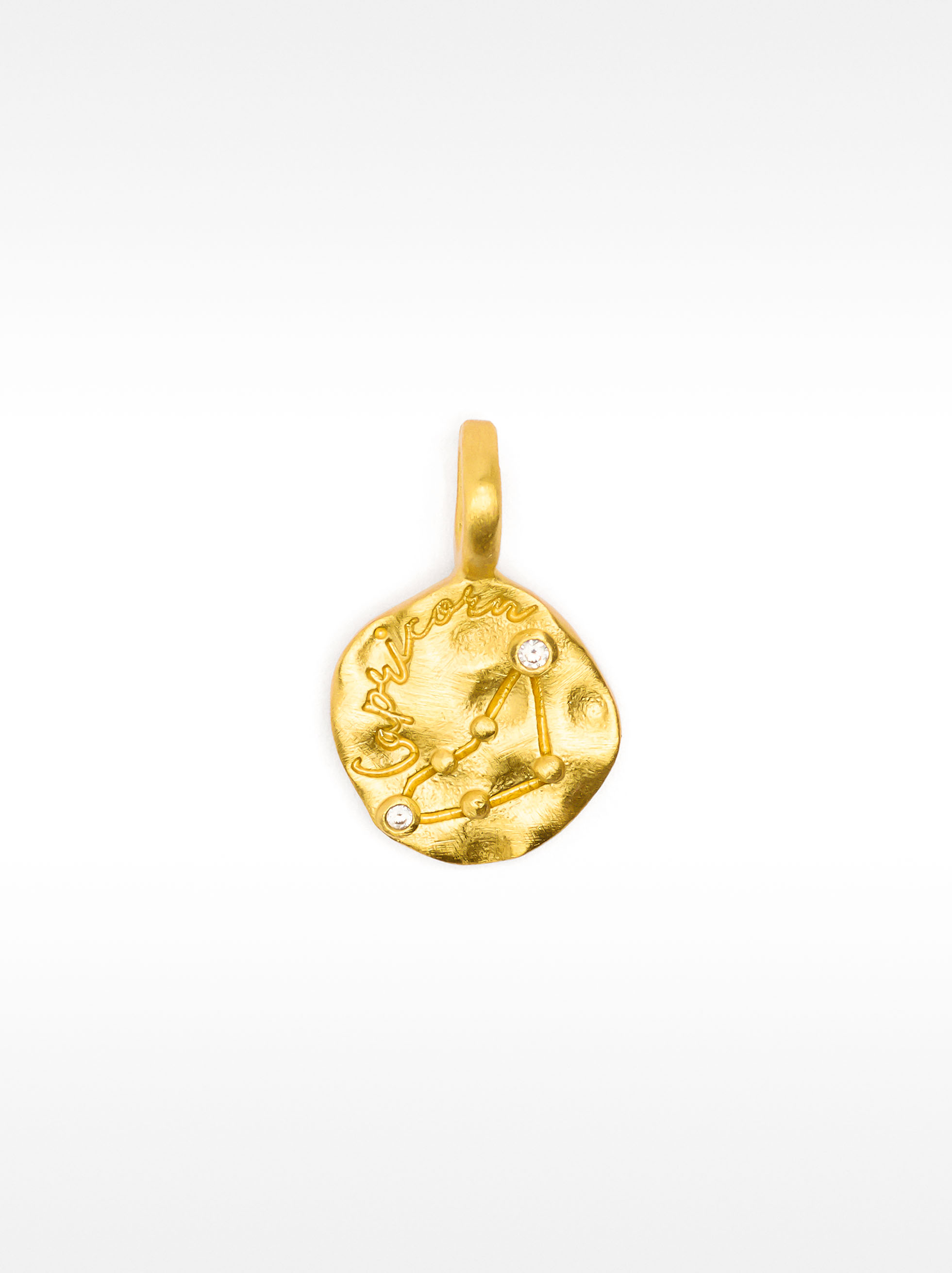 Médaille constellation CAPRICORNE plaqué or 18k image number 0.0