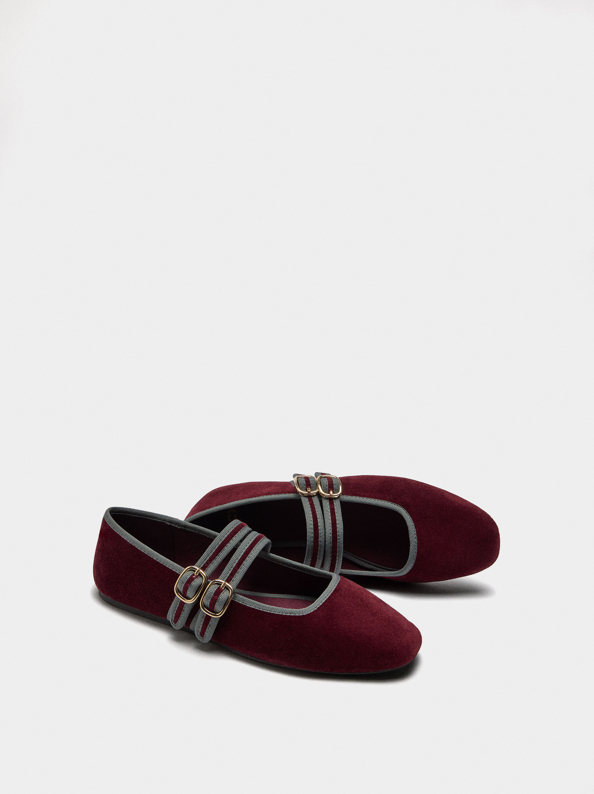 Ballerines en tissu avec double boucle image number 4.0