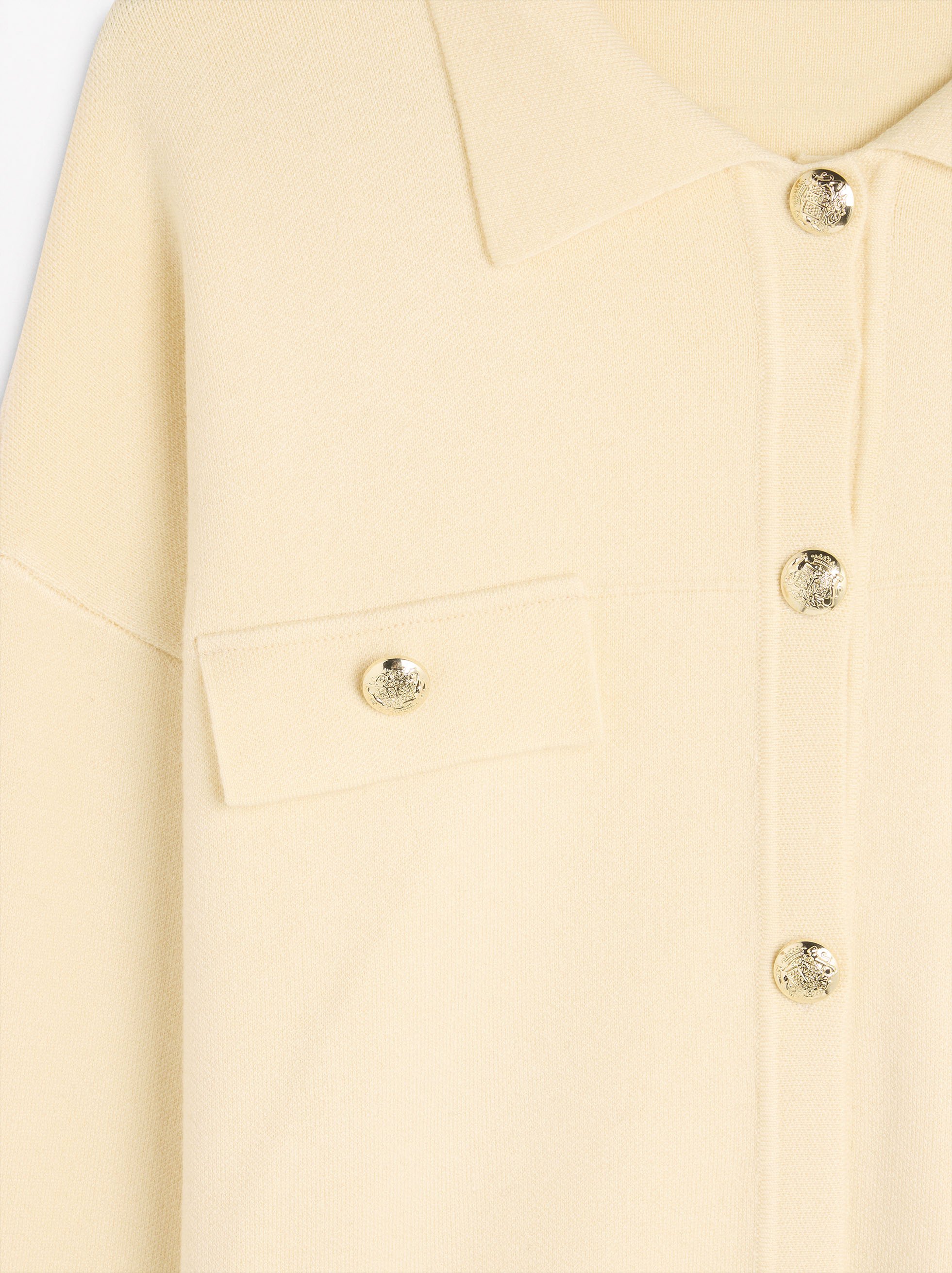 Cardigan with wool and gold buttons image number 6.0
