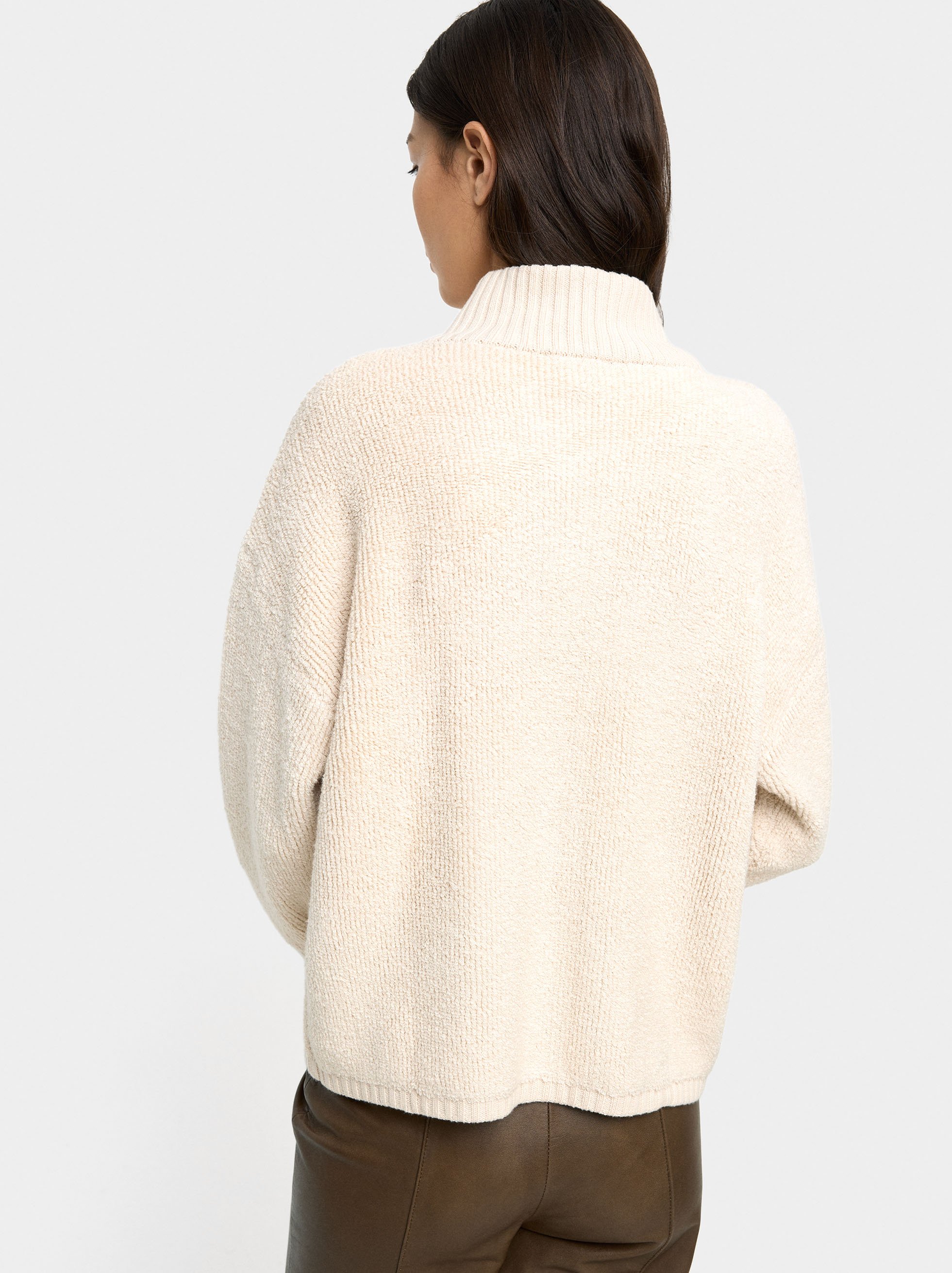 Textured knit cardigan image number 2.0