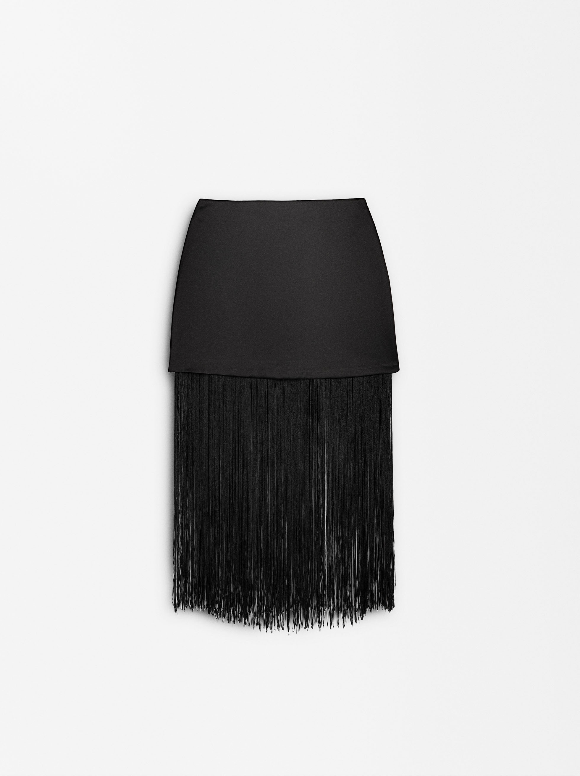 Short skirt with fringes image number 4.0