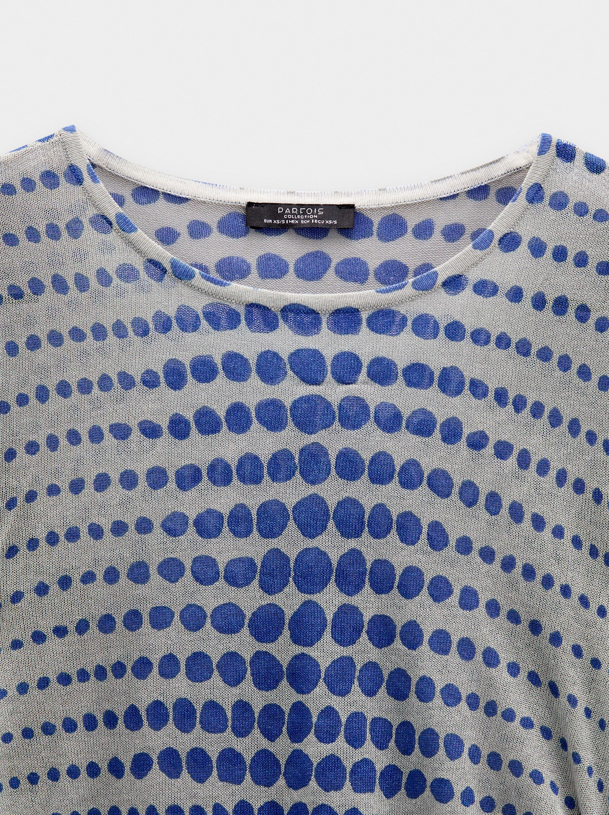 Semi-transparent knit sweater image number 5.0