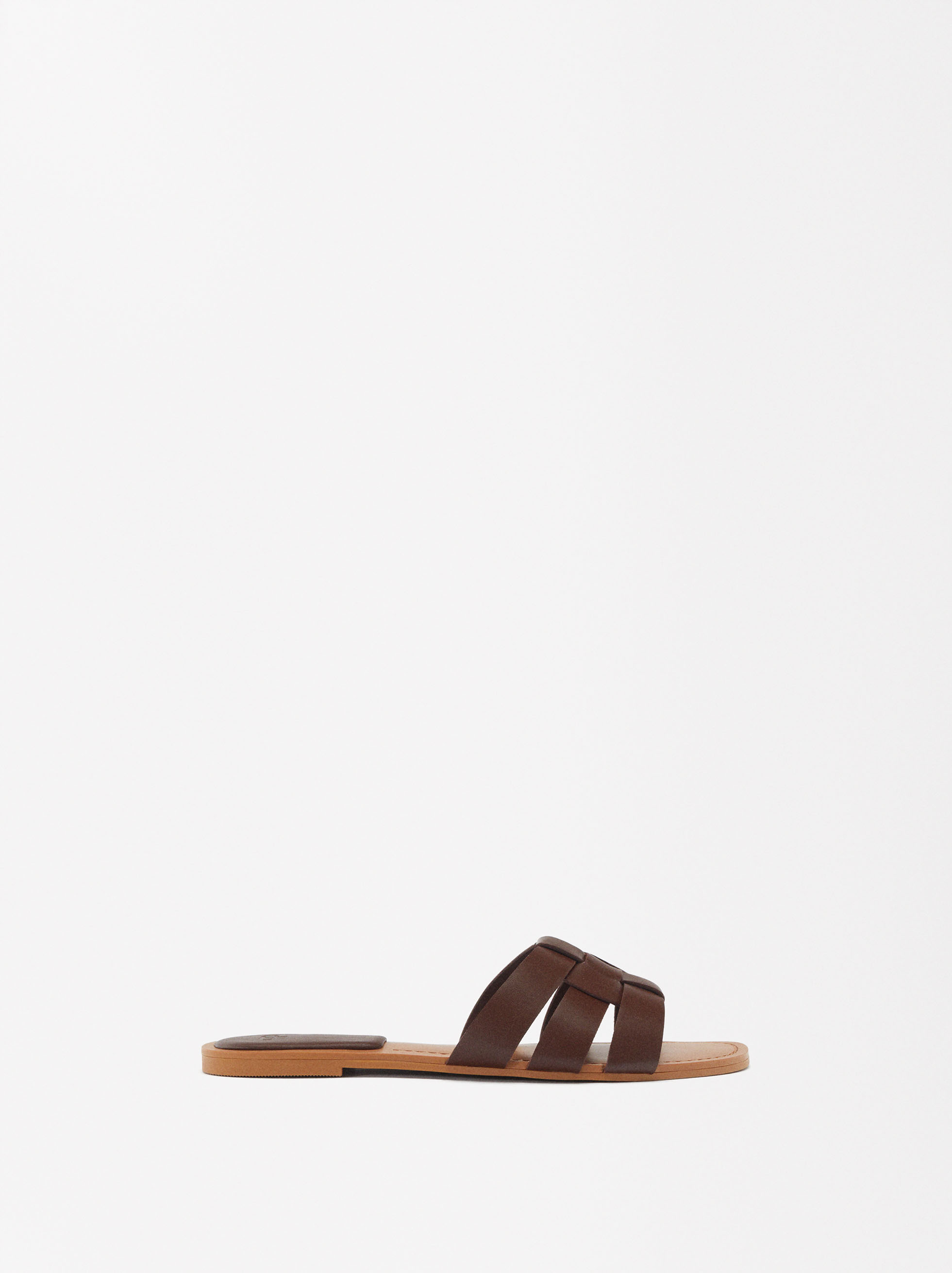 Leather Flat Sandals image number 2.0
