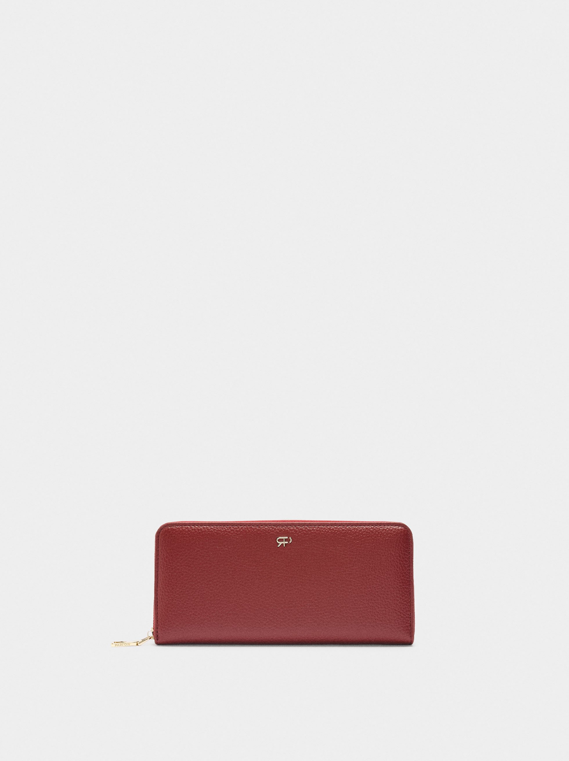 Wallet with texture and zipper closure L image number 0.0