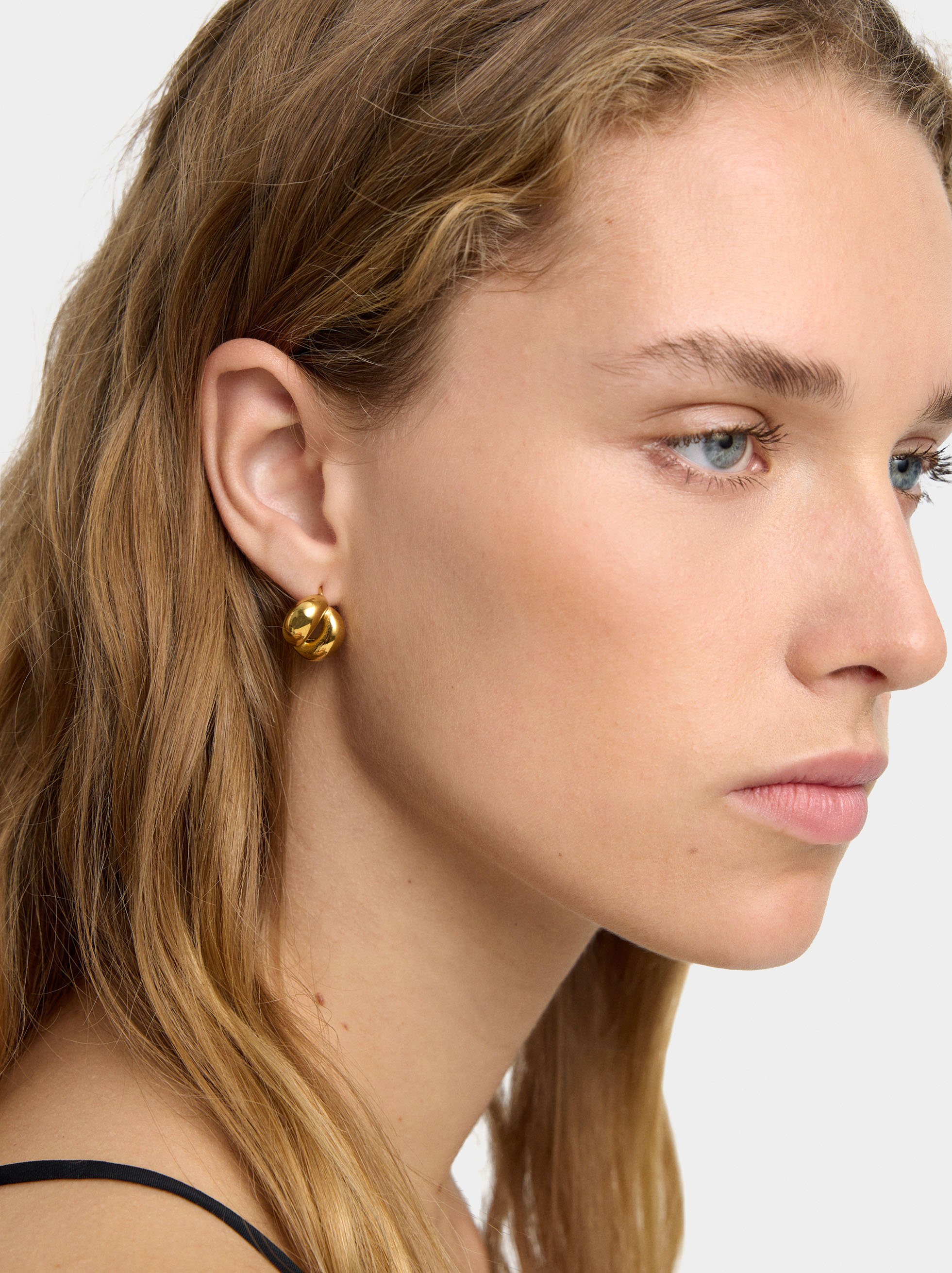 Double-effect earrings – stainless steel image number 0.0