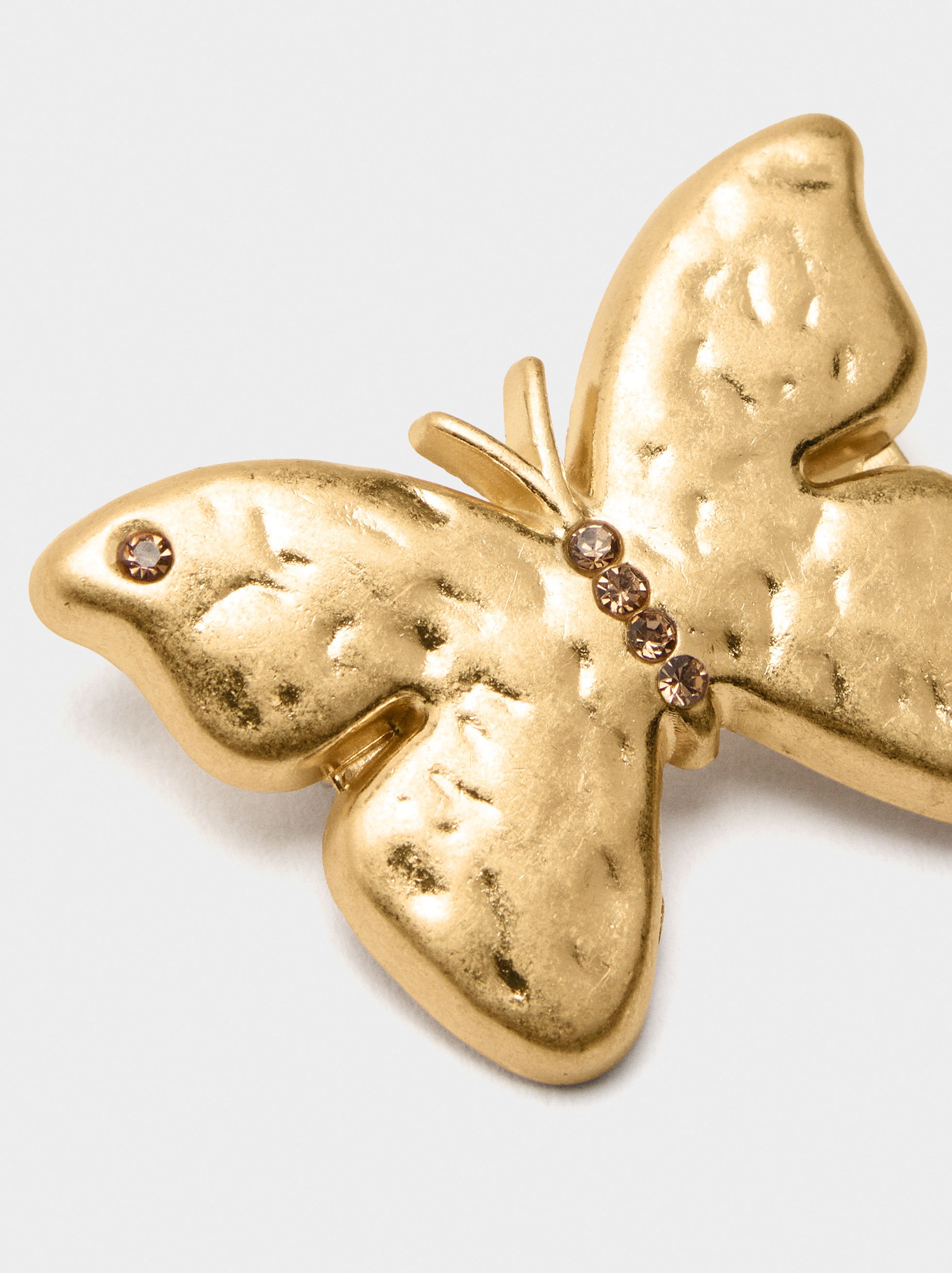Butterfly pin brooch with crystals image number 1.0