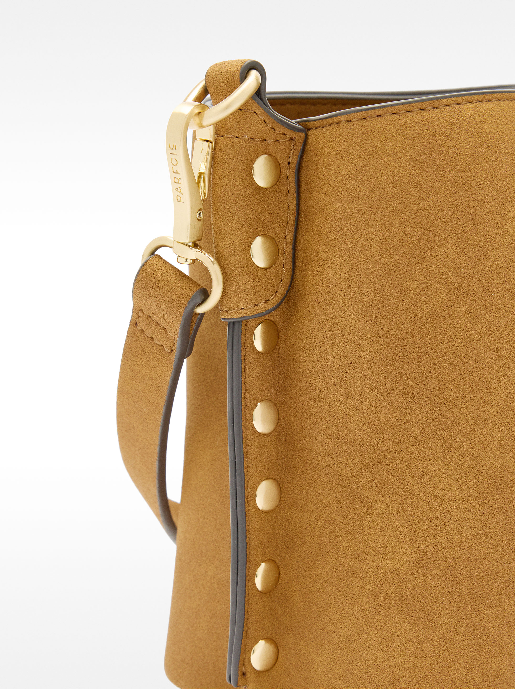 Sac d'épaule à effet cuir avec clous image number 1.0