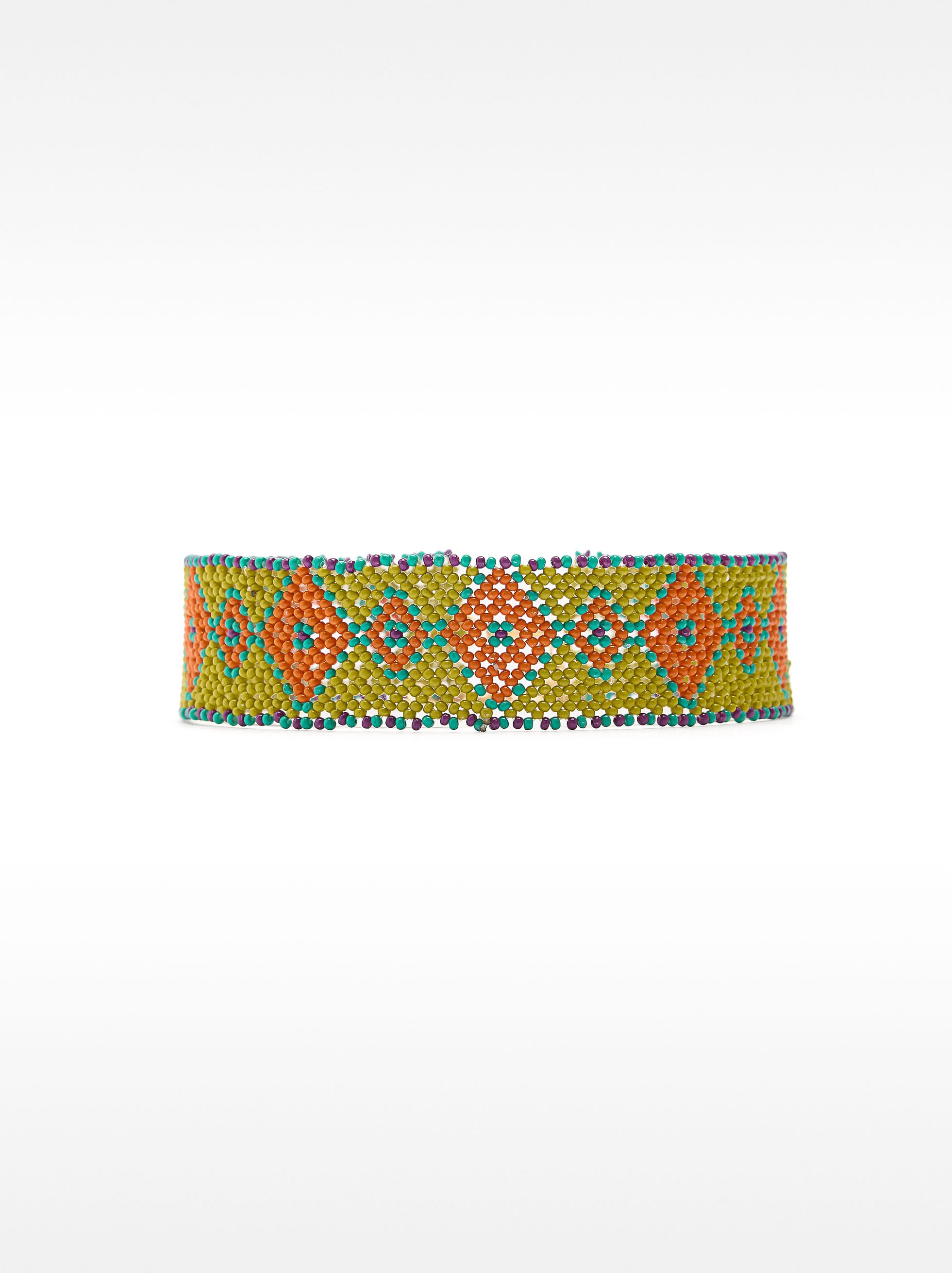 Rhombus choker with beads image number 0.0