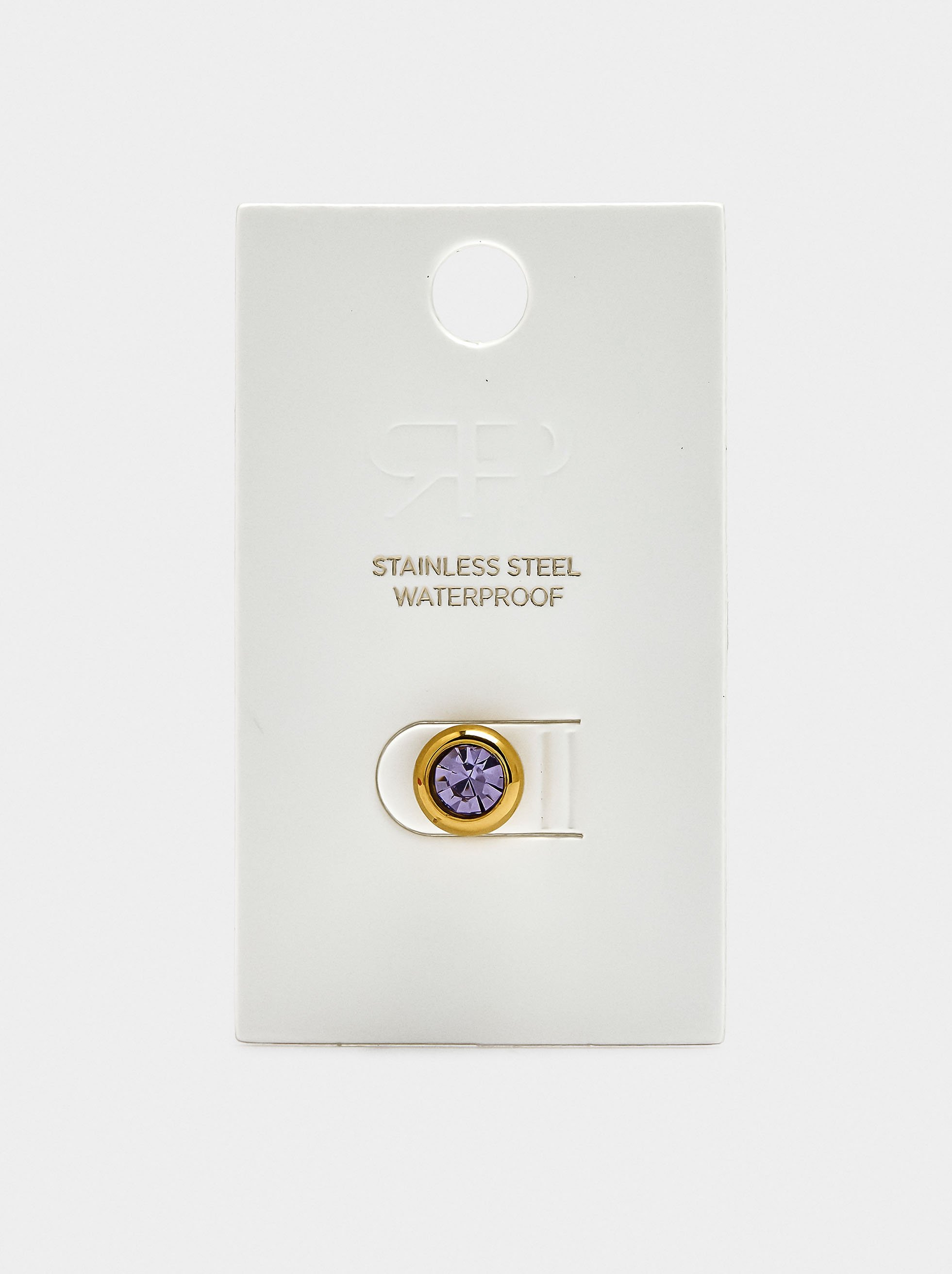 Brinco individual cristal - aço inoxidável image number 2.0