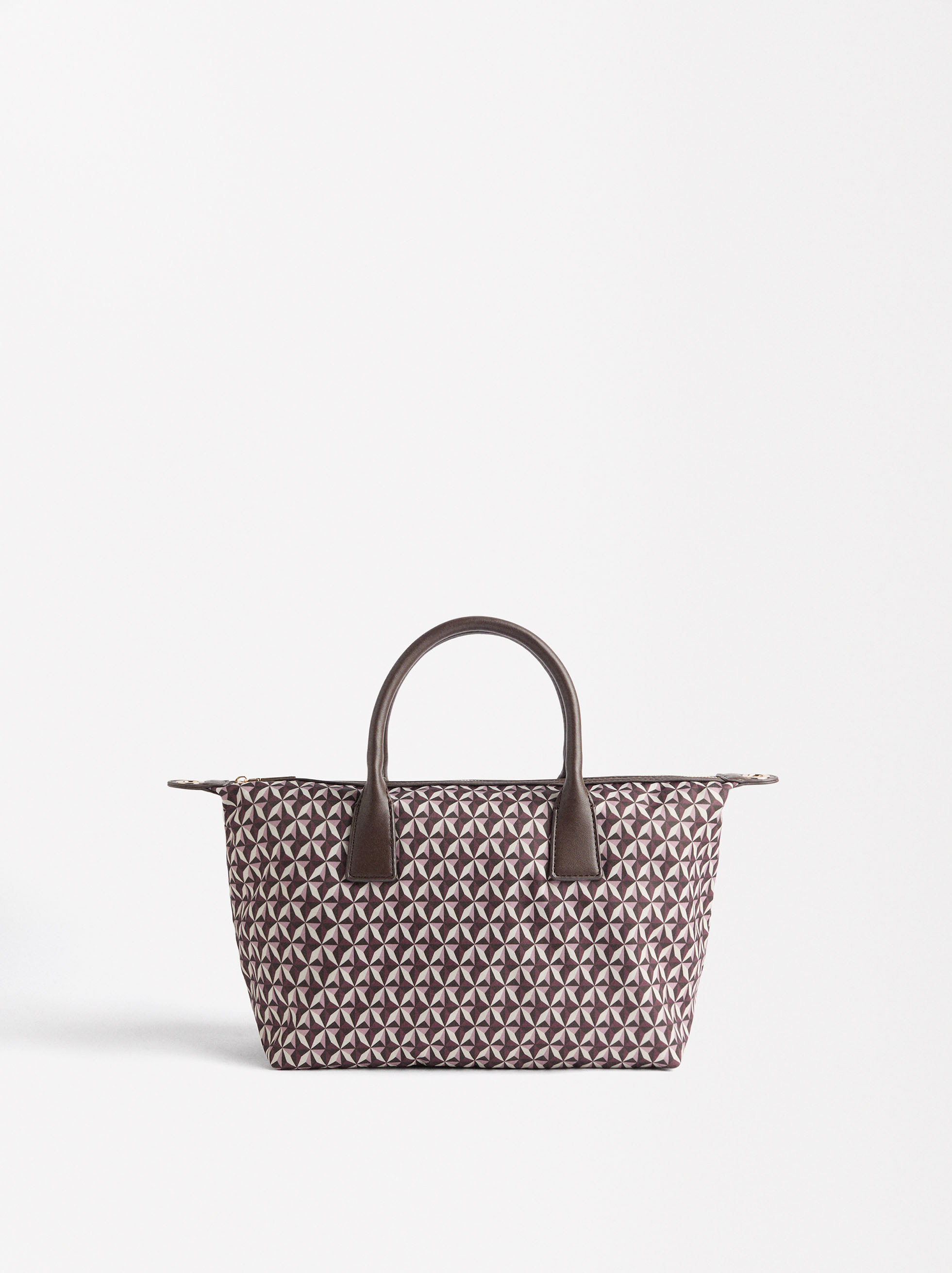 Online Exclusive Printed Nylon Tote Bag Black Parfois