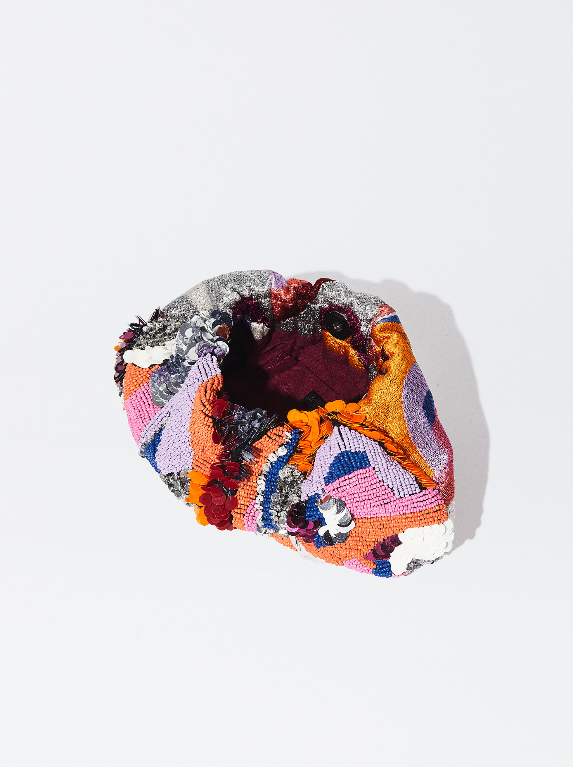 Bolso Fiesta Con Abalorios Y Lentejuelas Multicolor Parfois
