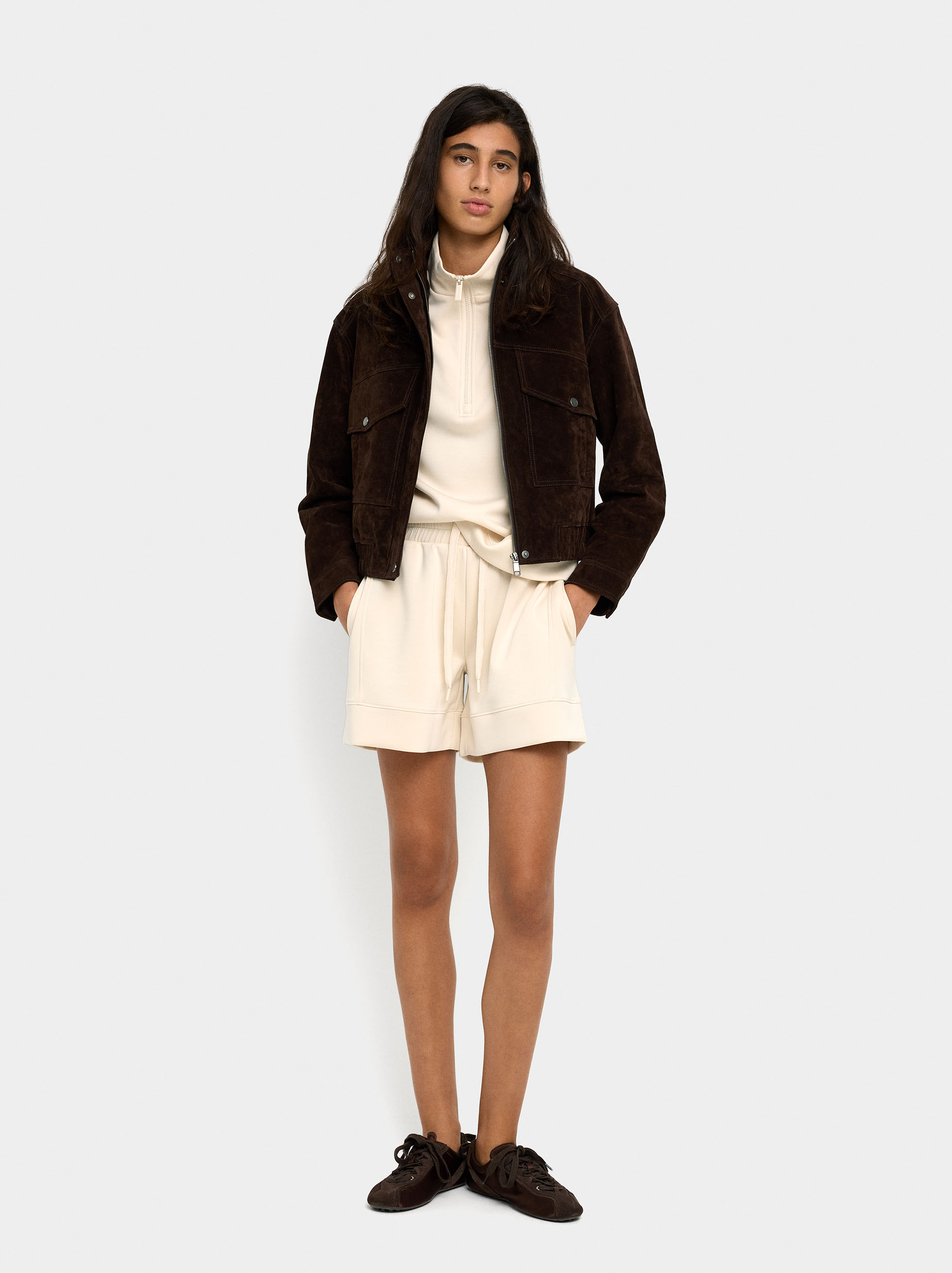 Top with zipper closure soft touch image number 3.0